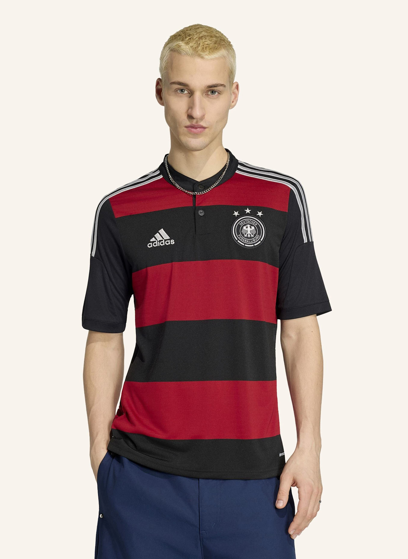 adidas Auswärtstrikot DEUTSCHLAND 2014: SCHWARZ/ ROT