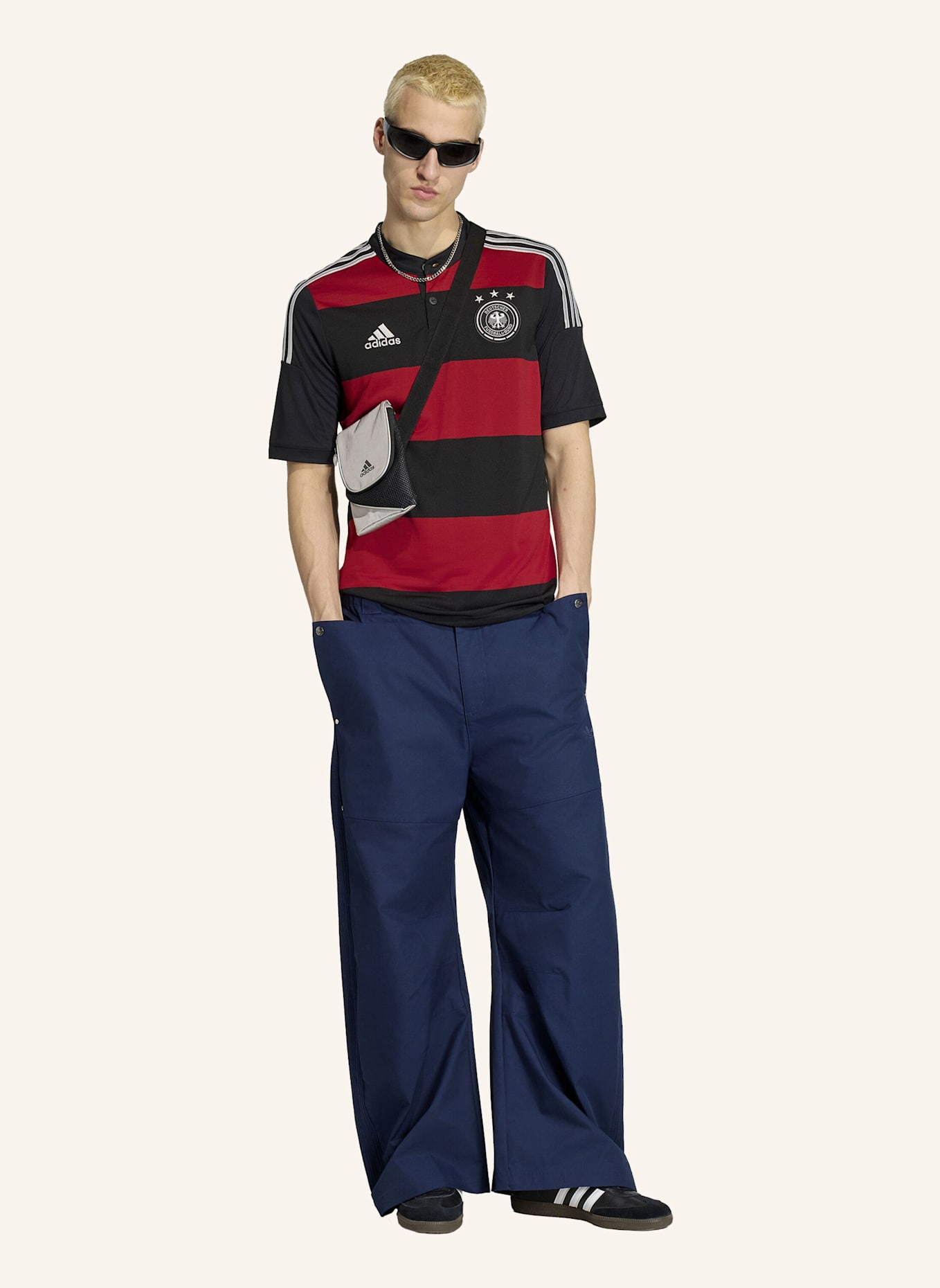 adidas Auswärtstrikot DEUTSCHLAND 2014: SCHWARZ/ ROT