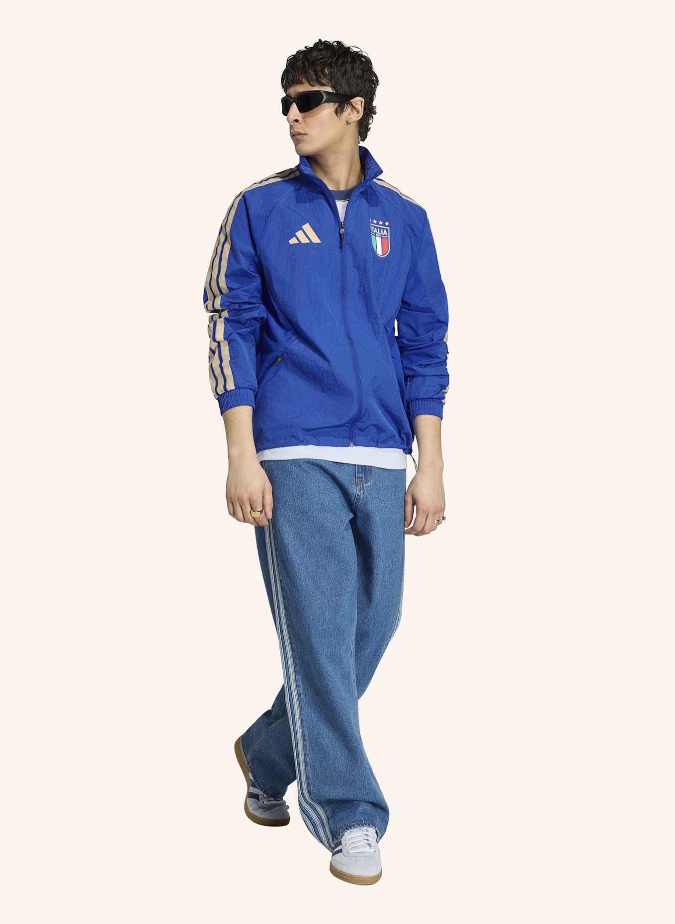 adidas ITALIEN ANTHEM HEIMJACKE: BLAU