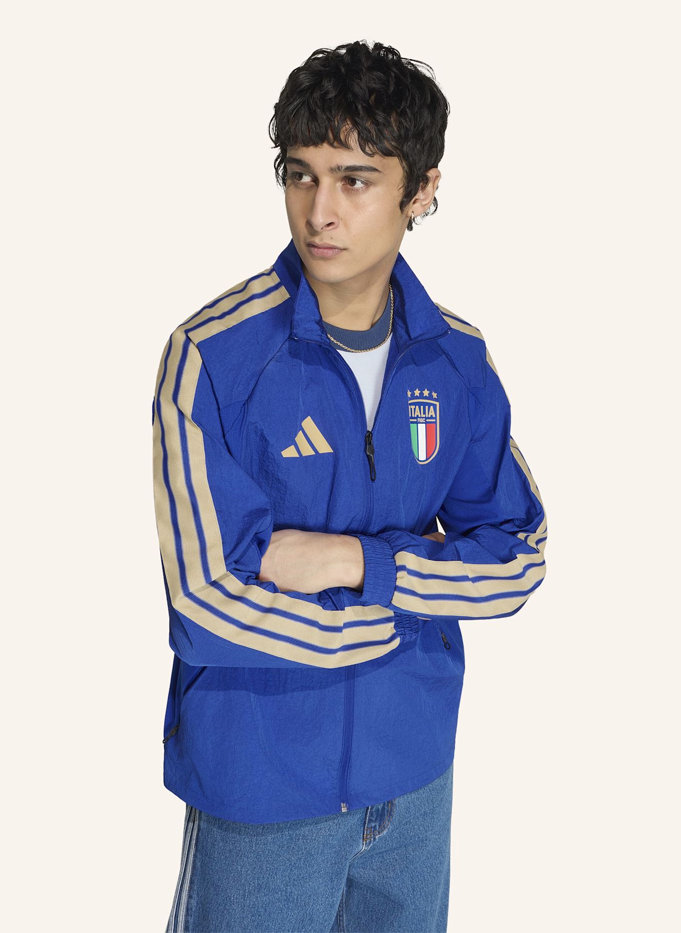 adidas ITALIEN ANTHEM HEIMJACKE: BLAU