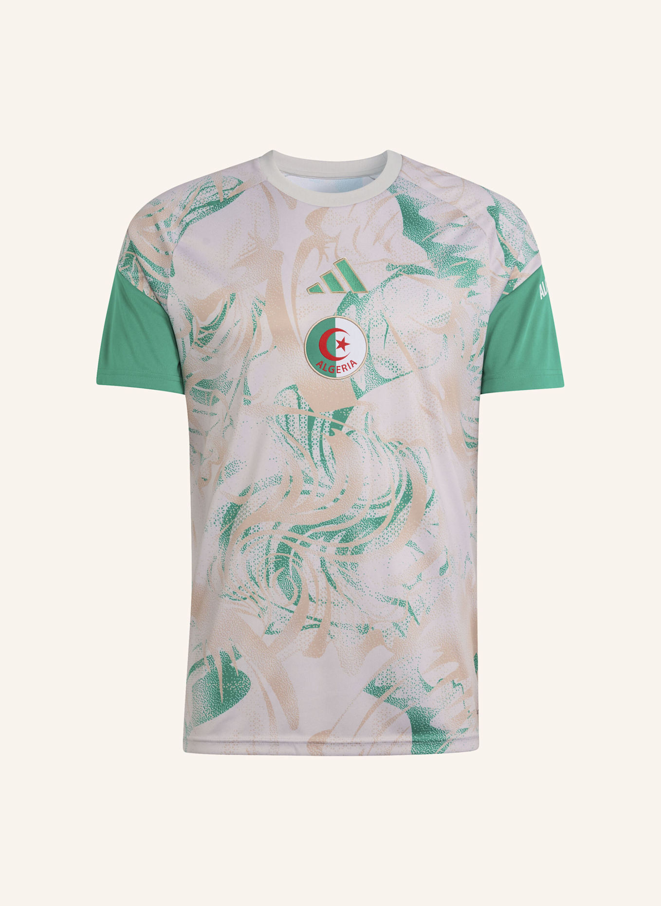 adidas ALGERIEN 26 PRE-MATCH AUSWÄRTSTRIKOT: BEIGE