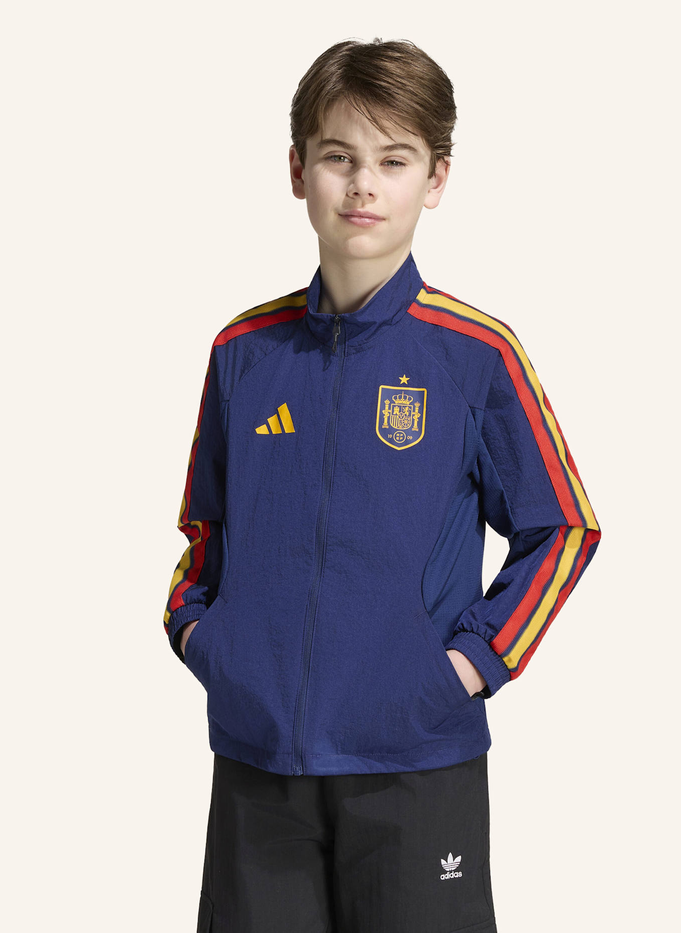 adidas SPANIEN KIDS ANTHEM HEIMJACKE: BLAU