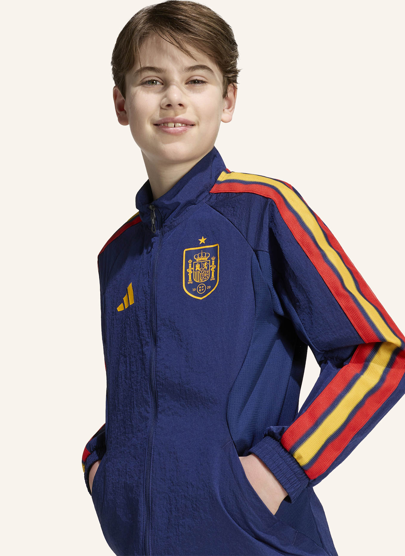 adidas SPANIEN KIDS ANTHEM HEIMJACKE: BLAU