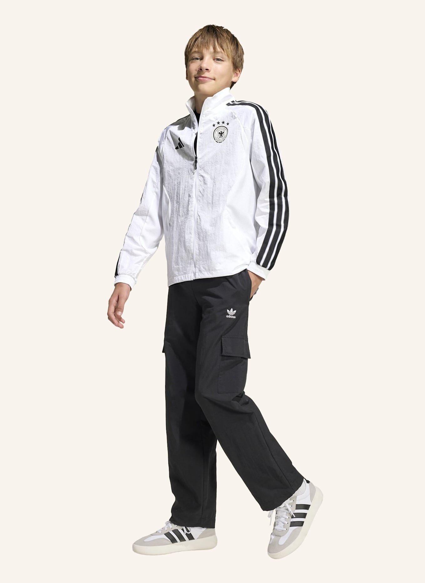 adidas DEUTSCHLAND KIDS ANTHEM HEIMJACKE: WEISS