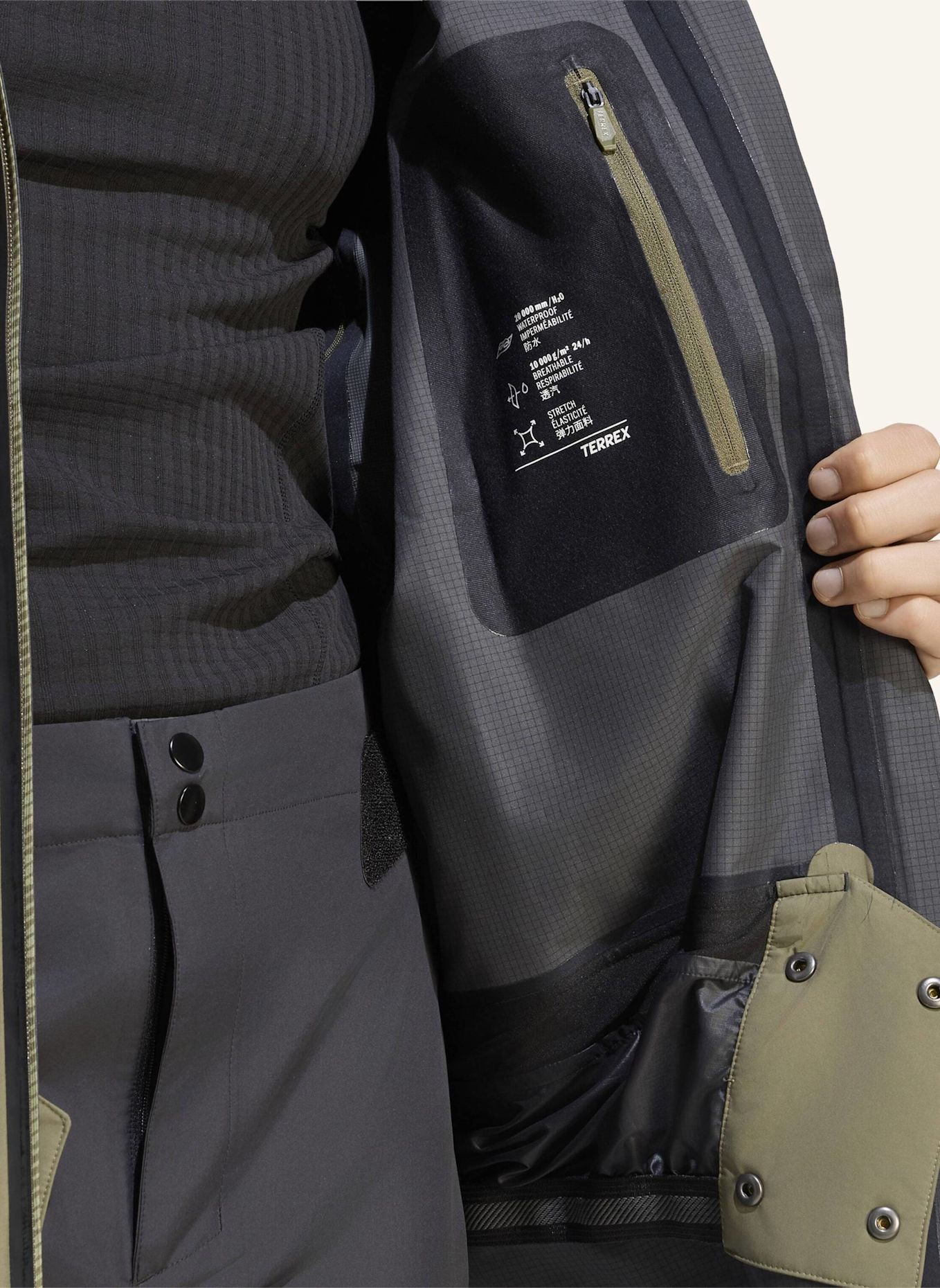 adidas TERREX TERREX XPERIOR HYBRID PRIMEKNIT CLIMAPROOF+ JACKE: GRÜN