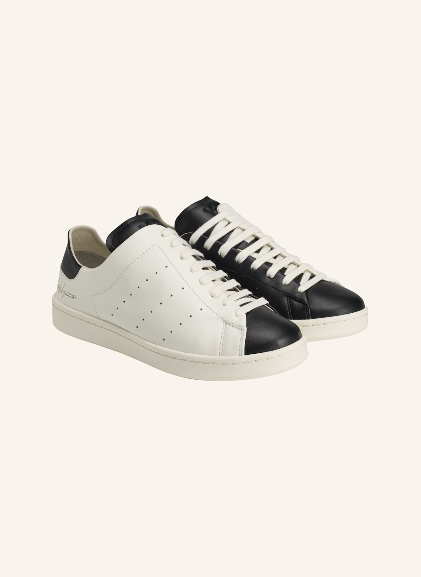 Y-3 Y-3 DIAGONAL STAN SMITH TURNSCHUH: WEISS/ SCHWARZ