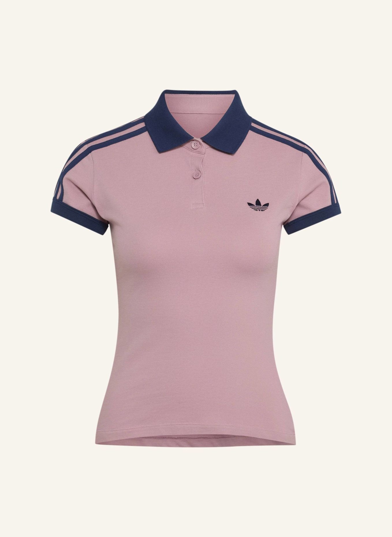 adidas Originals 3-STREIFEN POLOSHIRT: LILA/ BLAU