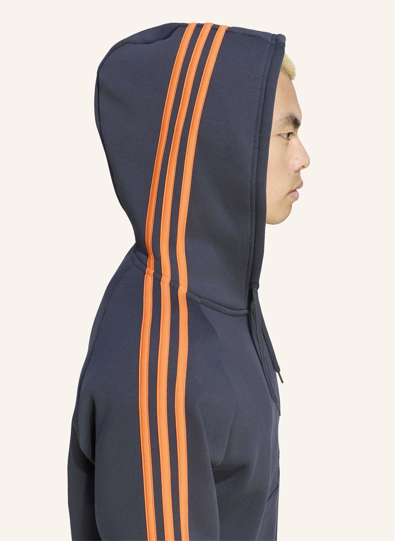 adidas Originals ADICOLOR OVER THE HOOD STRIPES KAPUZENJACKE: GRAU