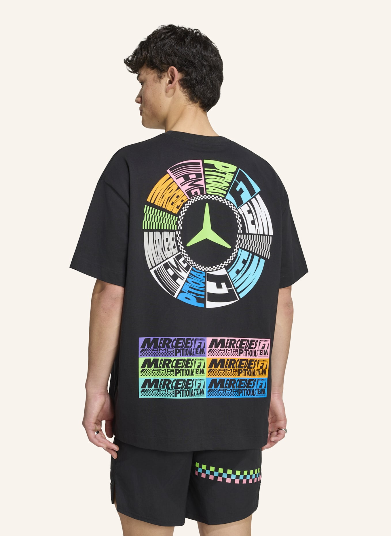 adidas MERCEDES – AMG PETRONAS FORMULA 1 TEAM LIGHTS ON T-SHIRT: SCHWARZ