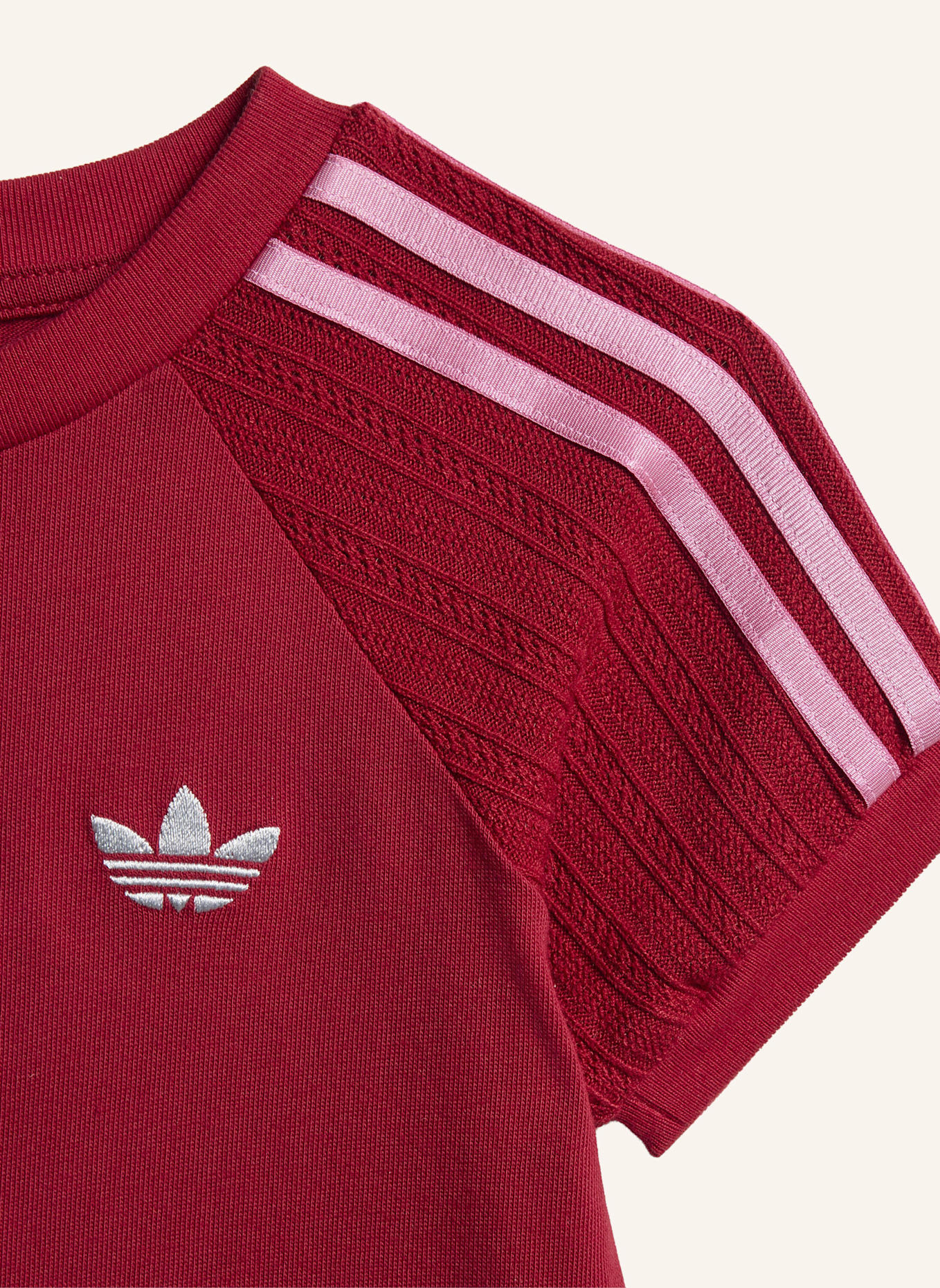adidas Originals T-SHIRT LEGGINGS SET, SCHMAL GESCHNITTEN, STRICK: ROT