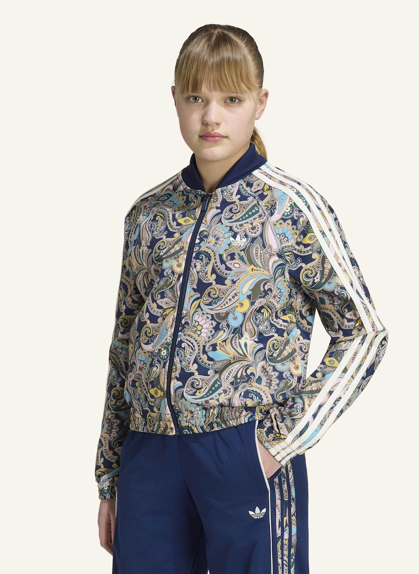adidas Originals SST PAISLEY ORIGINALS JACKE, LOCKER UND KÜRZER GESCHNITTEN: BLAU