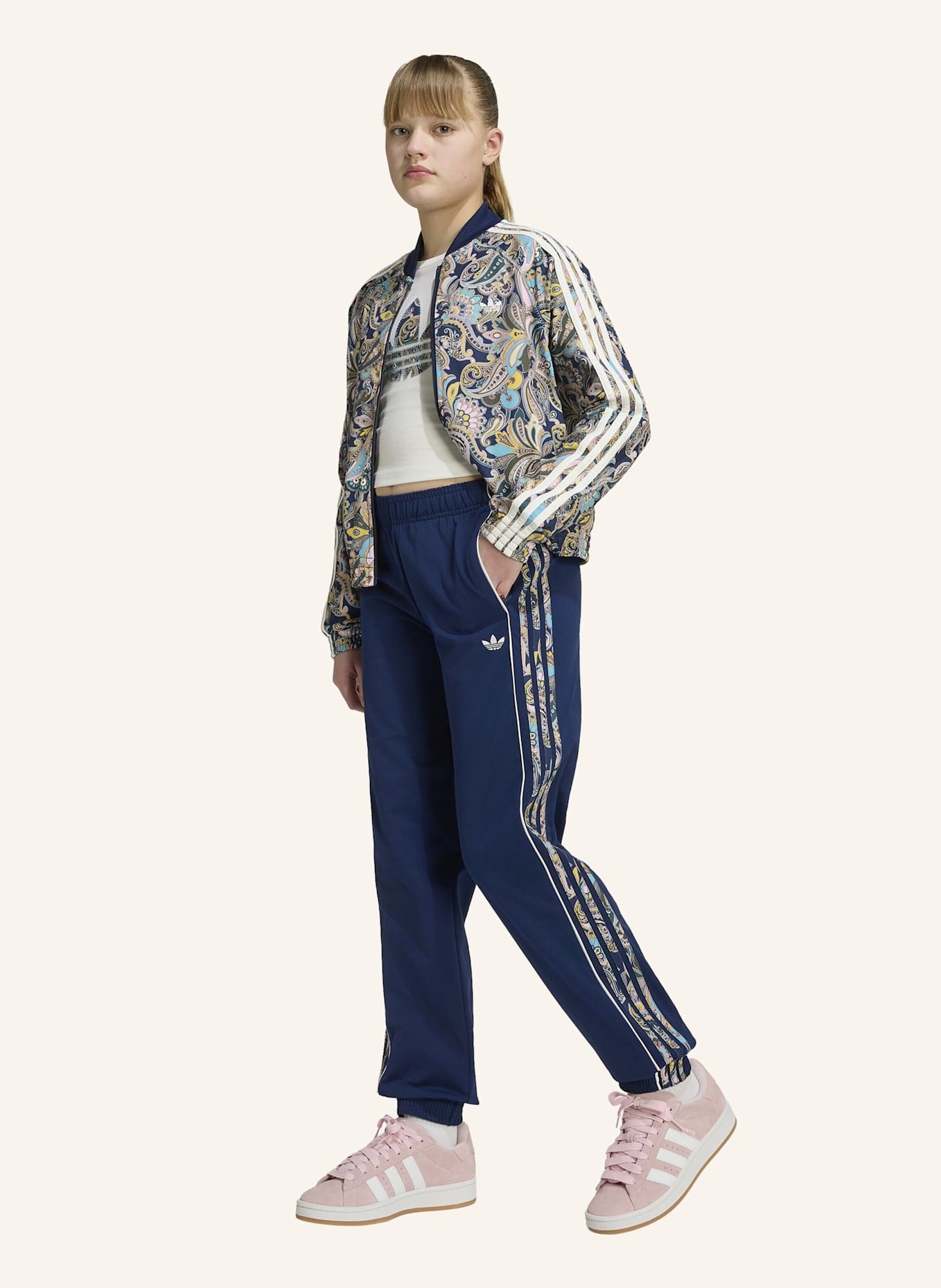 adidas Originals SST PAISLEY ORIGINALS JACKE, LOCKER UND KÜRZER GESCHNITTEN: BLAU
