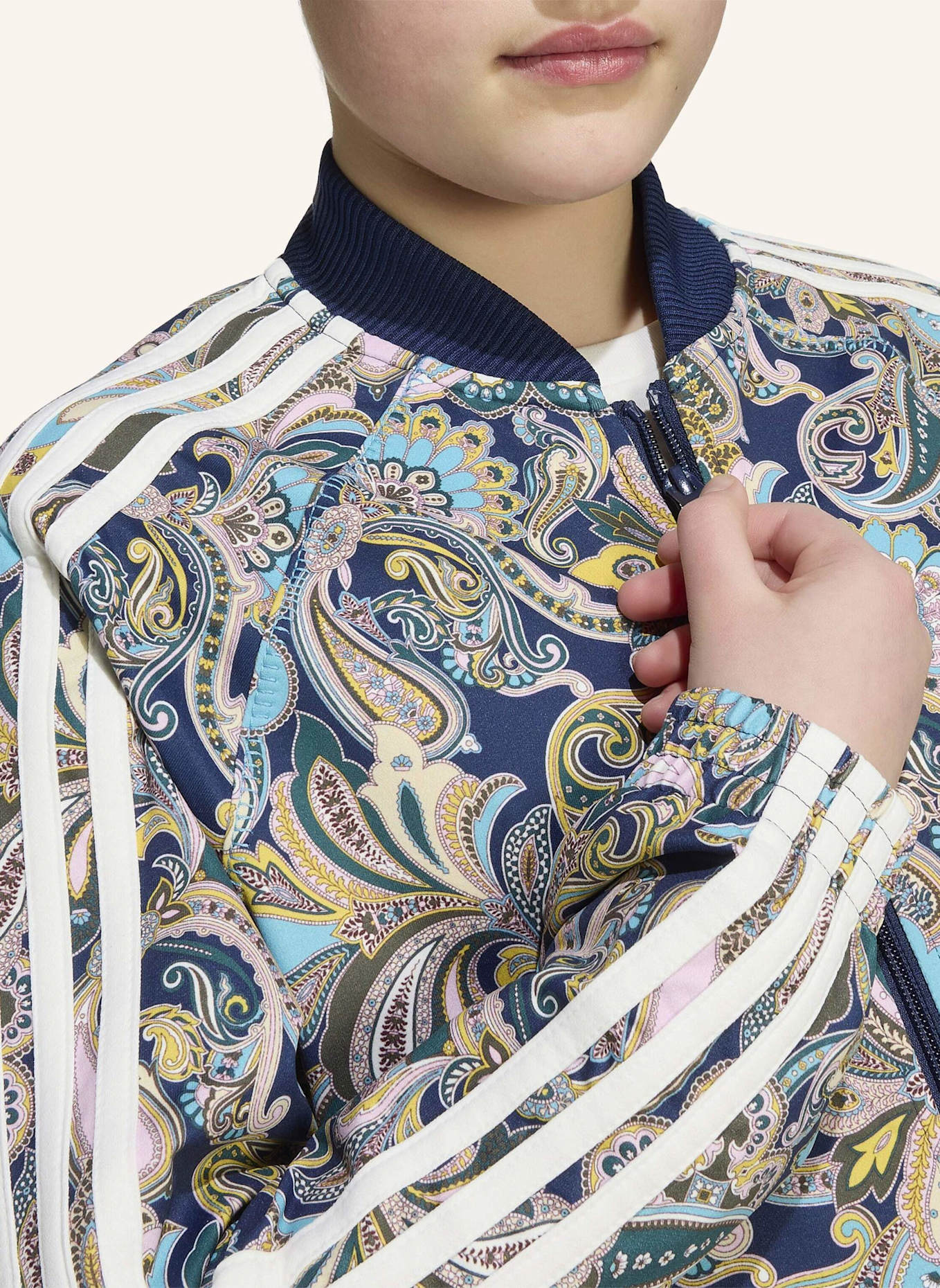 adidas Originals SST PAISLEY ORIGINALS JACKE, LOCKER UND KÜRZER GESCHNITTEN: BLAU