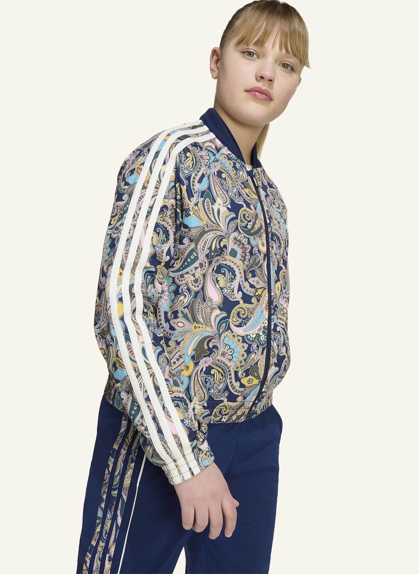 adidas Originals SST PAISLEY ORIGINALS JACKE, LOCKER UND KÜRZER GESCHNITTEN: BLAU