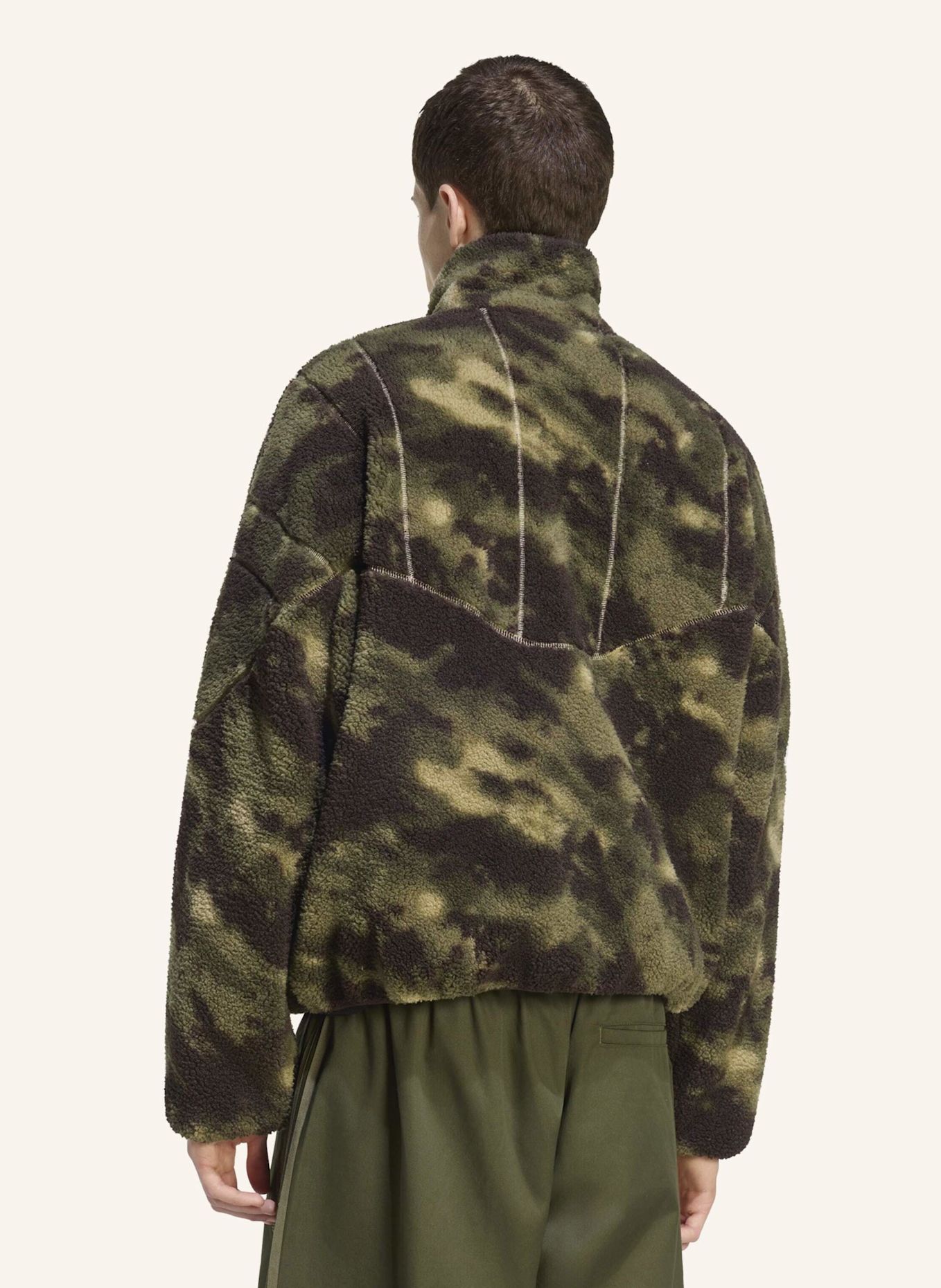 adidas Originals CAMO POLARFLEECE TRAININGSJACKE: GRÜN