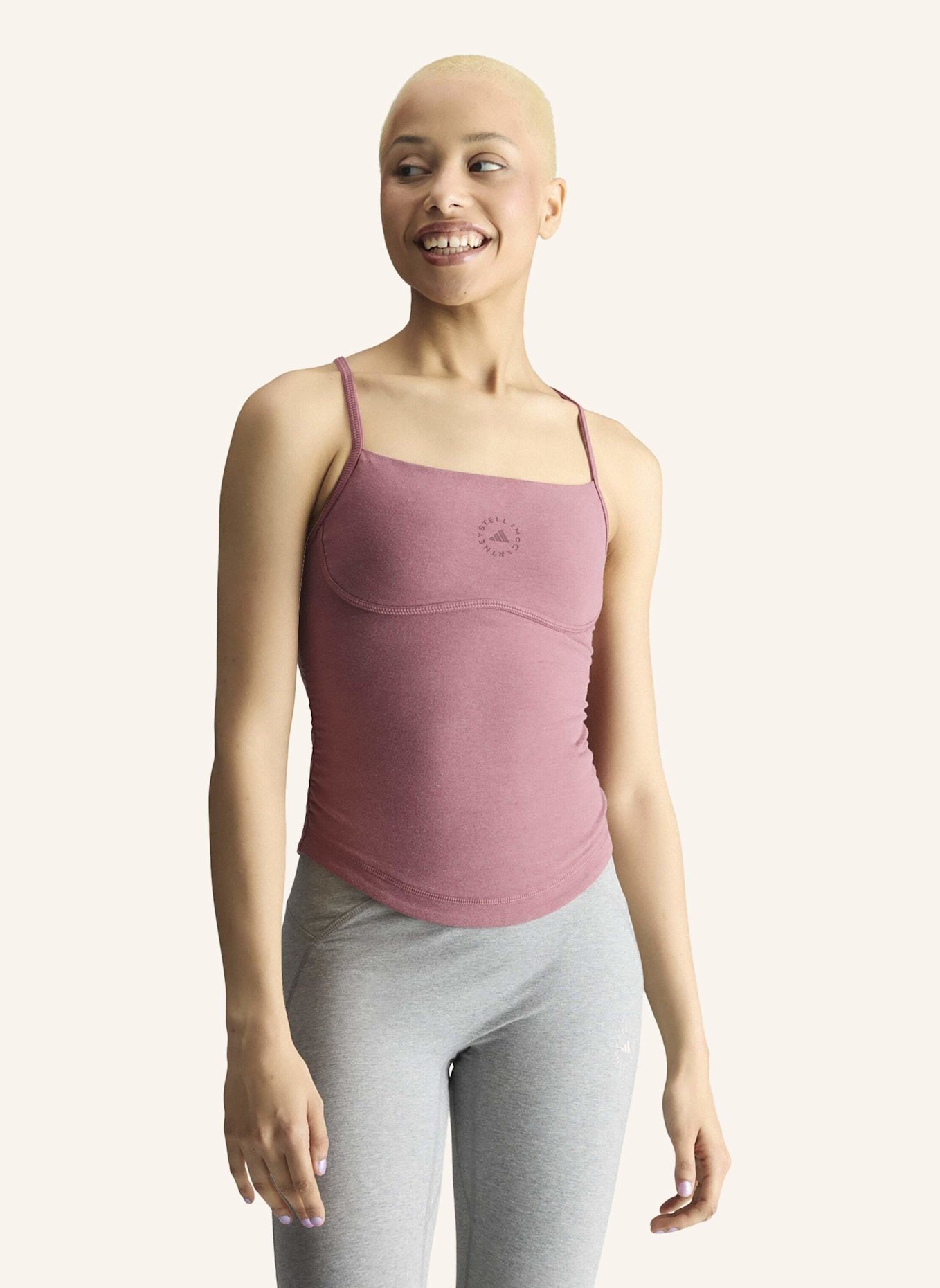 adidas by Stella McCartney ADIDAS BY STELLA MCCARTNEY STUDIO CROP-TOP: BRAUN