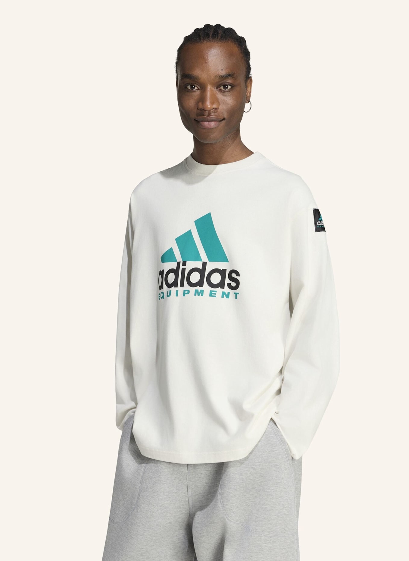 adidas Originals ADIDAS EQUIPMENT ESSENTIALS LONGSLEEVE: WEISS