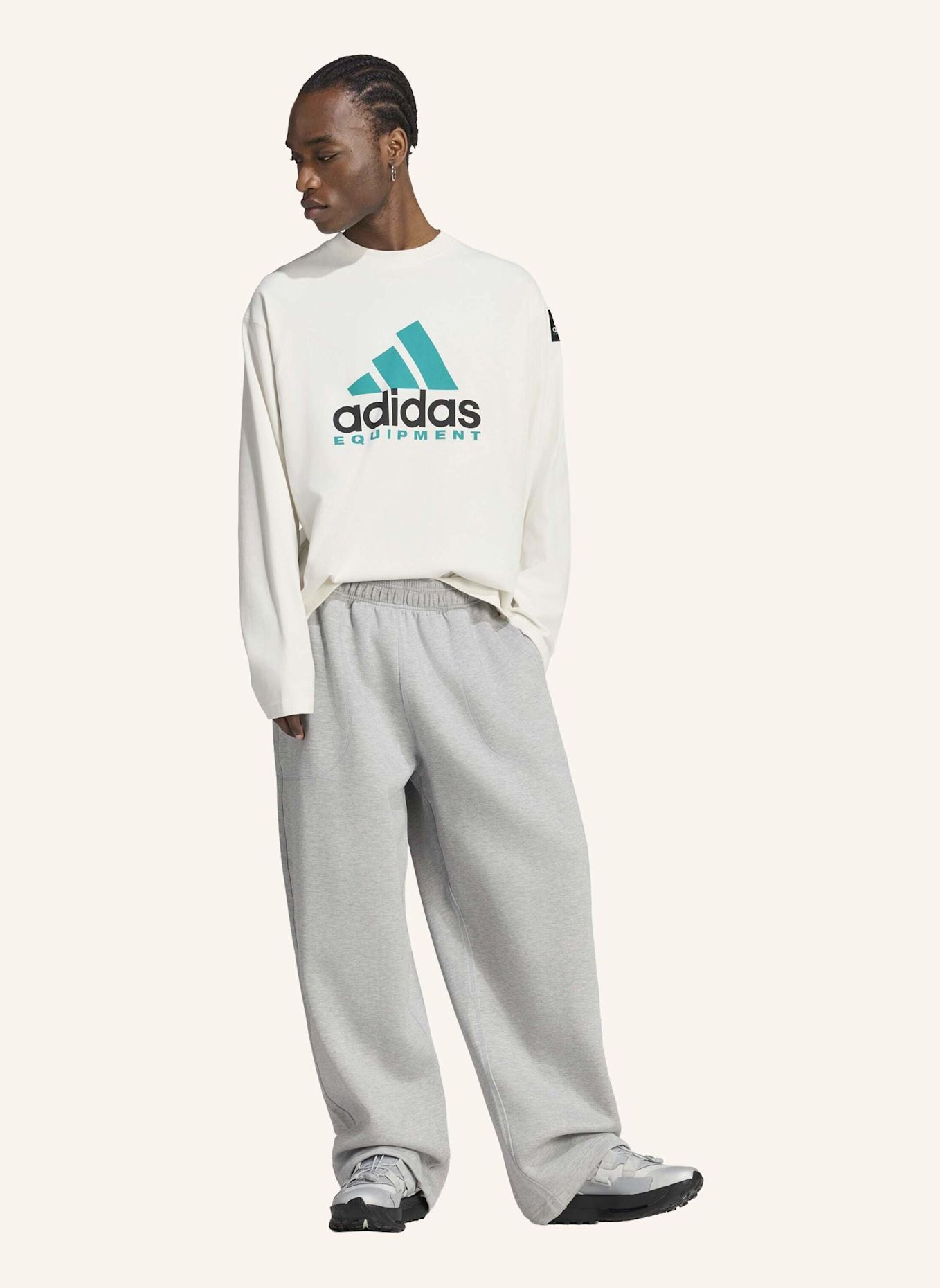 adidas Originals ADIDAS EQUIPMENT ESSENTIALS LONGSLEEVE: WEISS