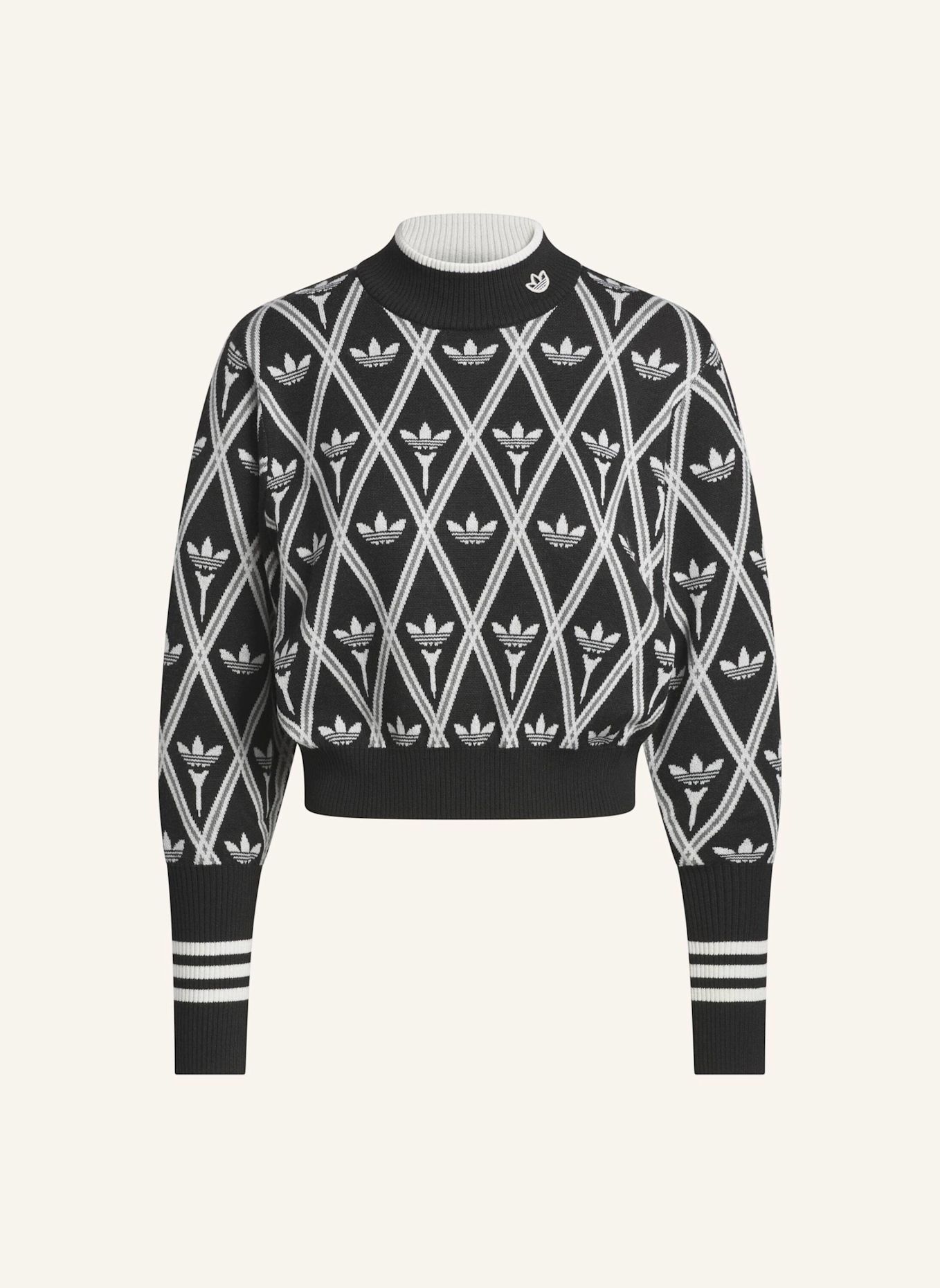 adidas Originals ORIGINALS TREFOIL ROLLKRAGENPULLOVER: SCHWARZ