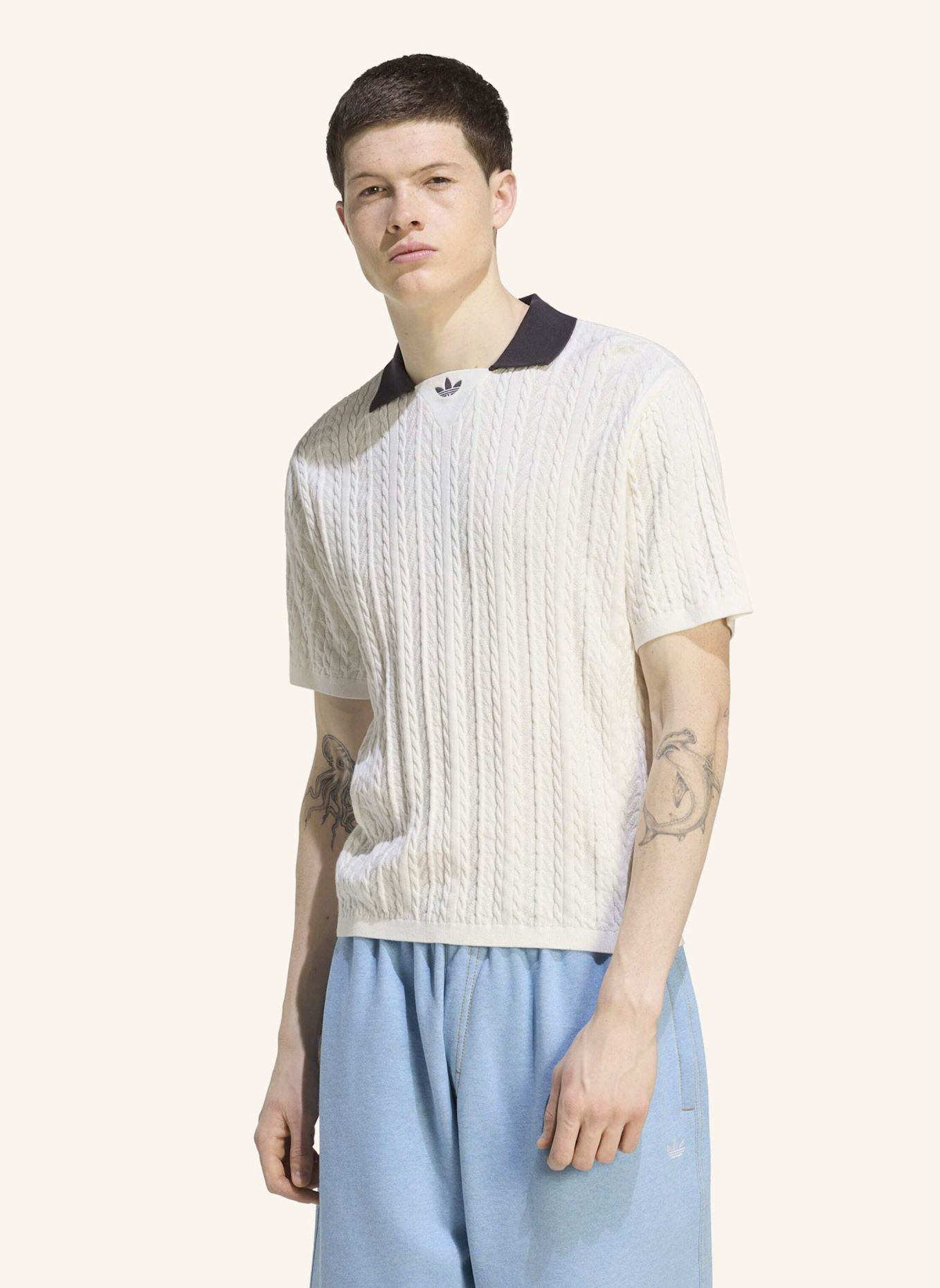 adidas Originals FUSSBALLTRIKOT, ZOPFMUSTER: WEISS
