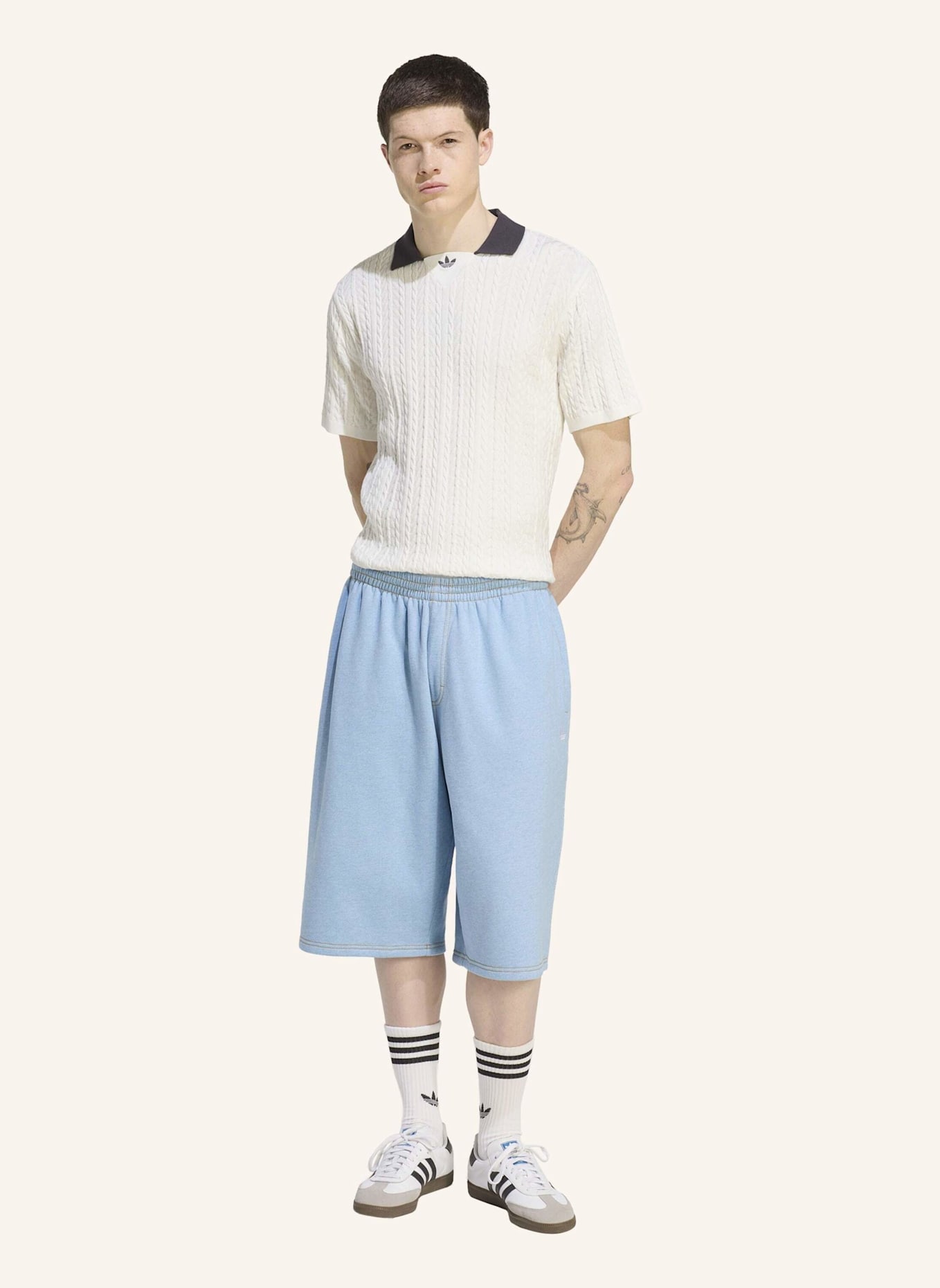 adidas Originals FUSSBALLTRIKOT, ZOPFMUSTER: WEISS