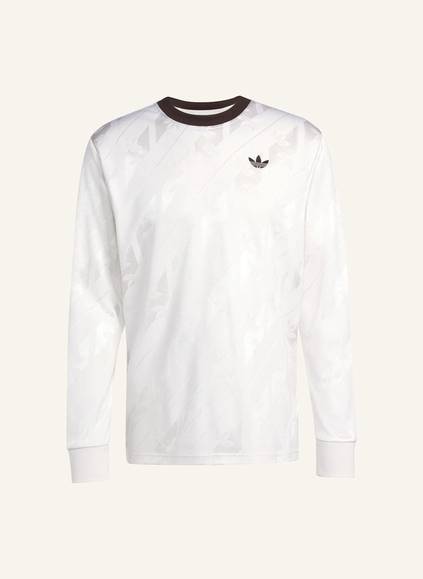 adidas Originals JACQUARD TREFOIL JERSEY, LANGÄRMELIG: WEISS