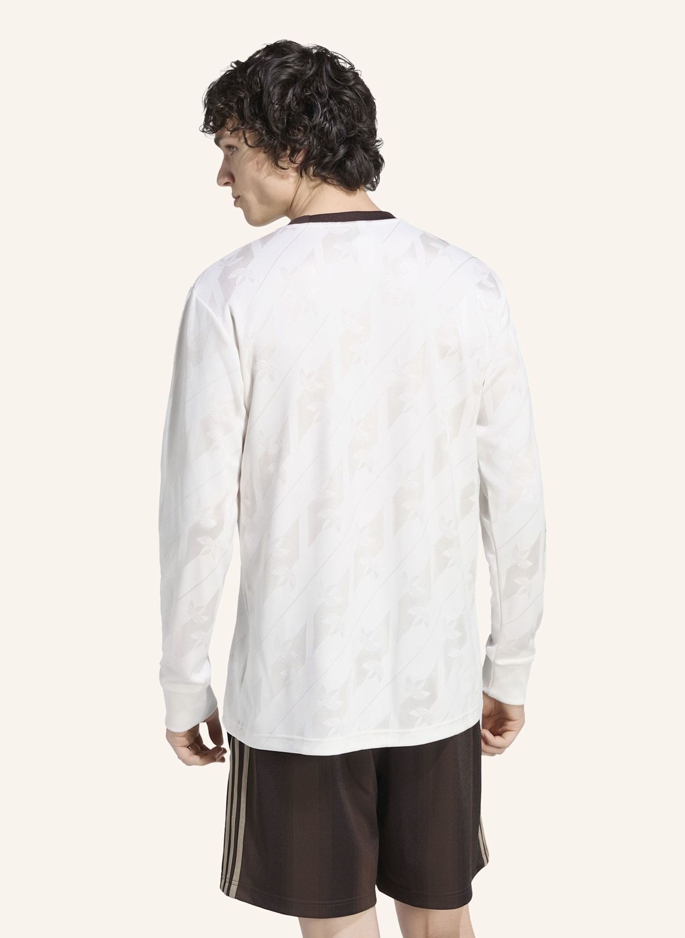 adidas Originals JACQUARD TREFOIL JERSEY, LANGÄRMELIG: WEISS