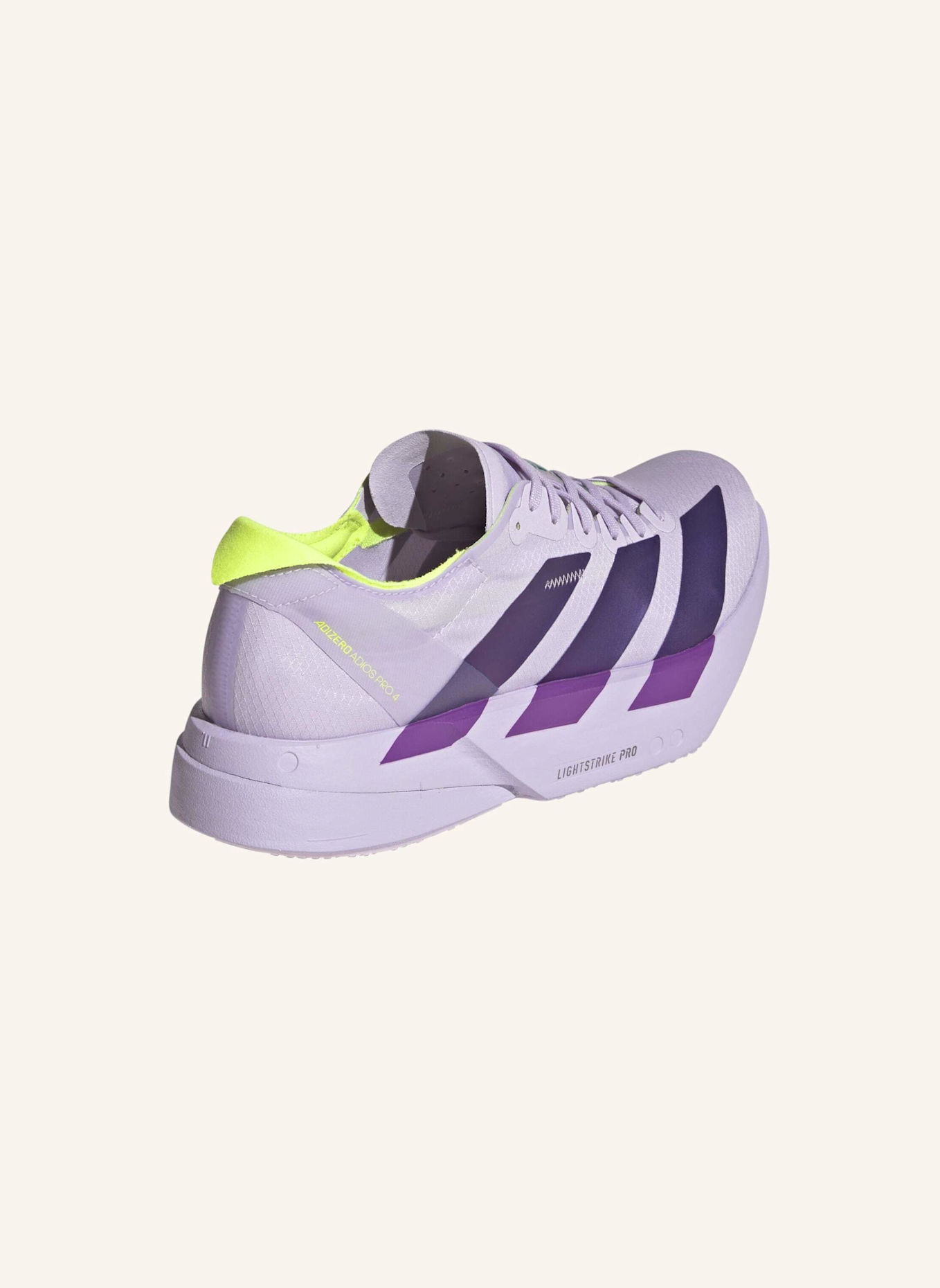 adidas ADIZERO ADIOS PRO 4 LAUFSCHUH: LILA/ GRÜN