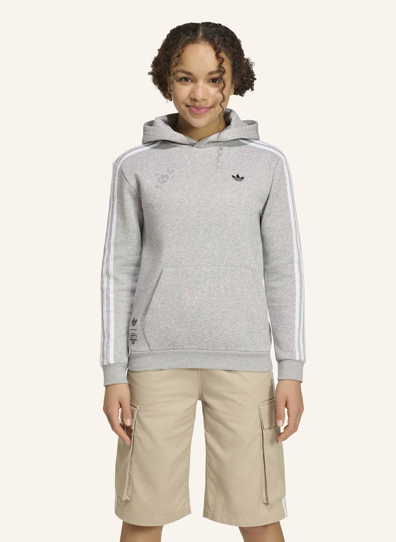 adidas Originals GRAFIK-HOODIE, LOCKER GESCHNITTEN: WEISS