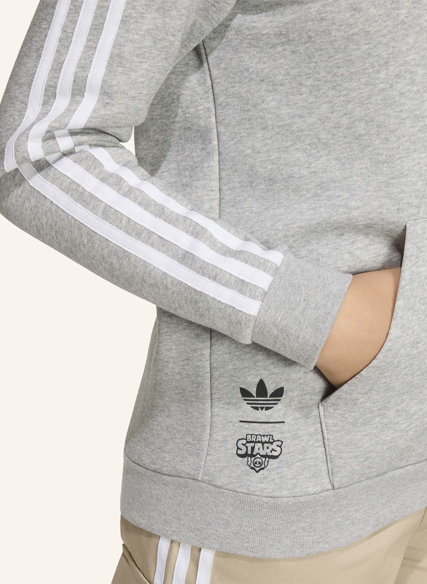 adidas Originals GRAFIK-HOODIE, LOCKER GESCHNITTEN: WEISS