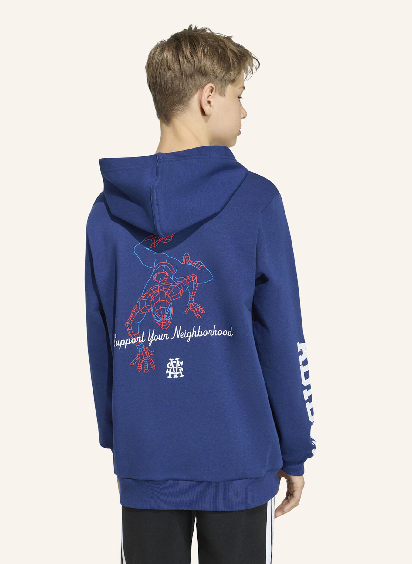 adidas ADIDAS MARVEL SPIDER-MAN SWEATSHIRT, KAPUZE: BLAU/ WEISS