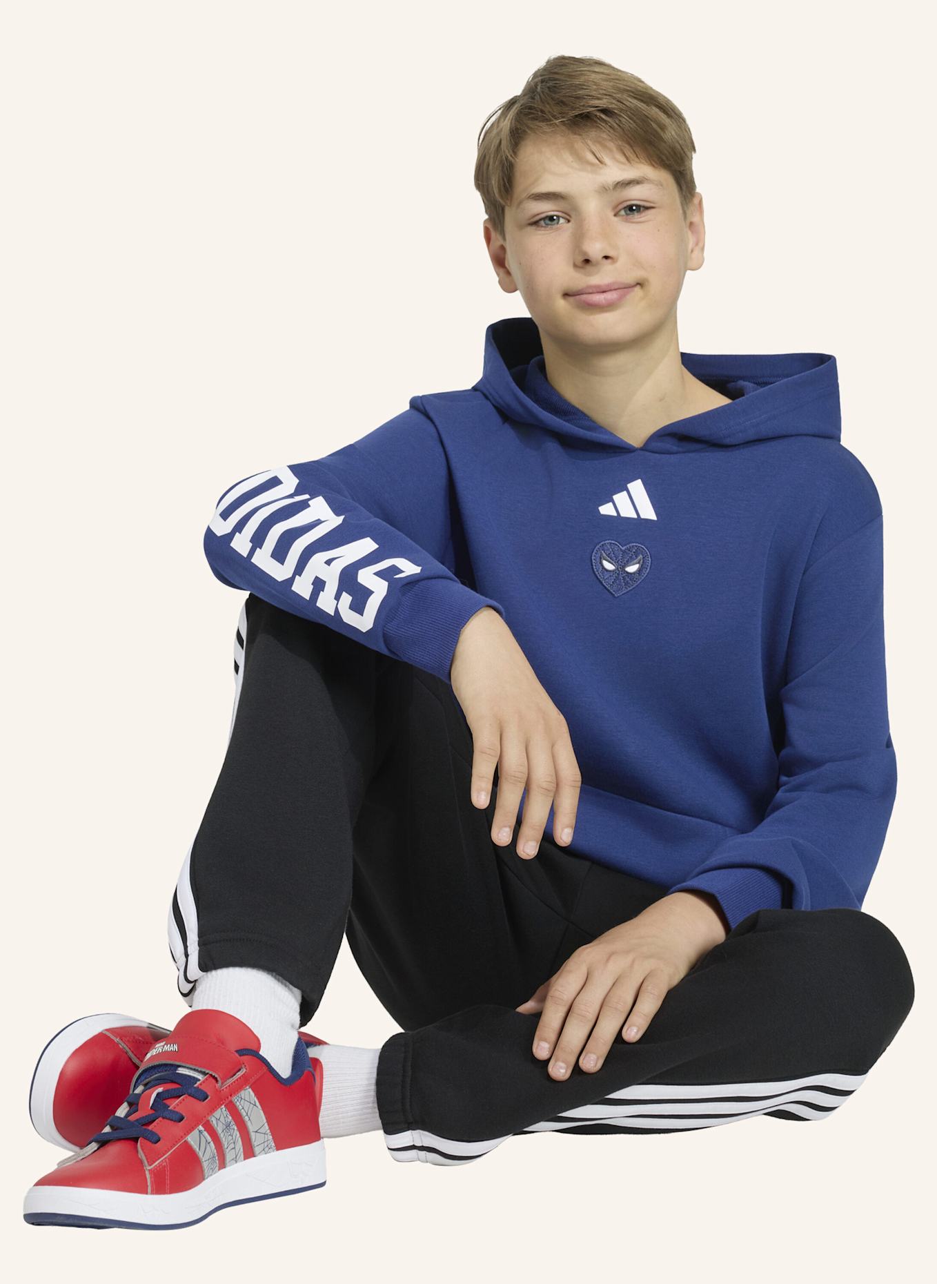 adidas ADIDAS MARVEL SPIDER-MAN SWEATSHIRT, KAPUZE: BLAU/ WEISS