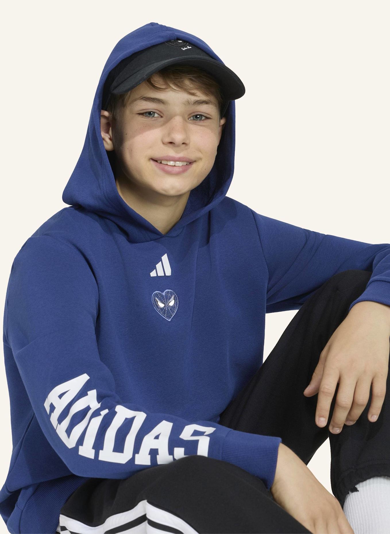 adidas ADIDAS MARVEL SPIDER-MAN SWEATSHIRT, KAPUZE: BLAU/ WEISS