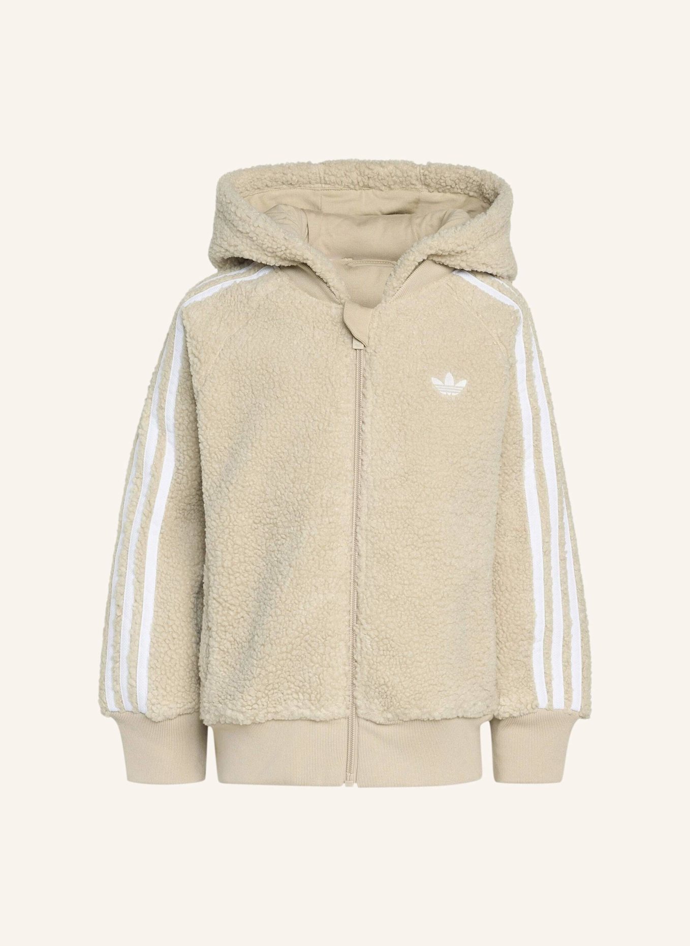 adidas Originals ADIDAS CARE BEARS SST TEDDY FLEECE TRACK TOP MIT KAPUZE: BEIGE