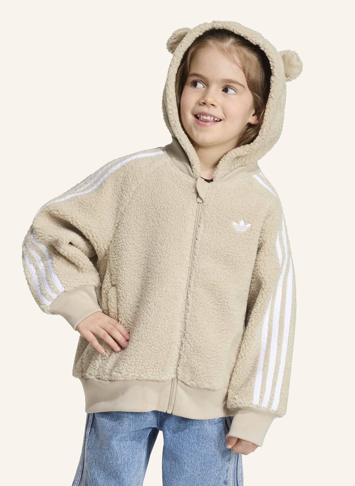 adidas Originals ADIDAS CARE BEARS SST TEDDY FLEECE TRACK TOP MIT KAPUZE: BEIGE