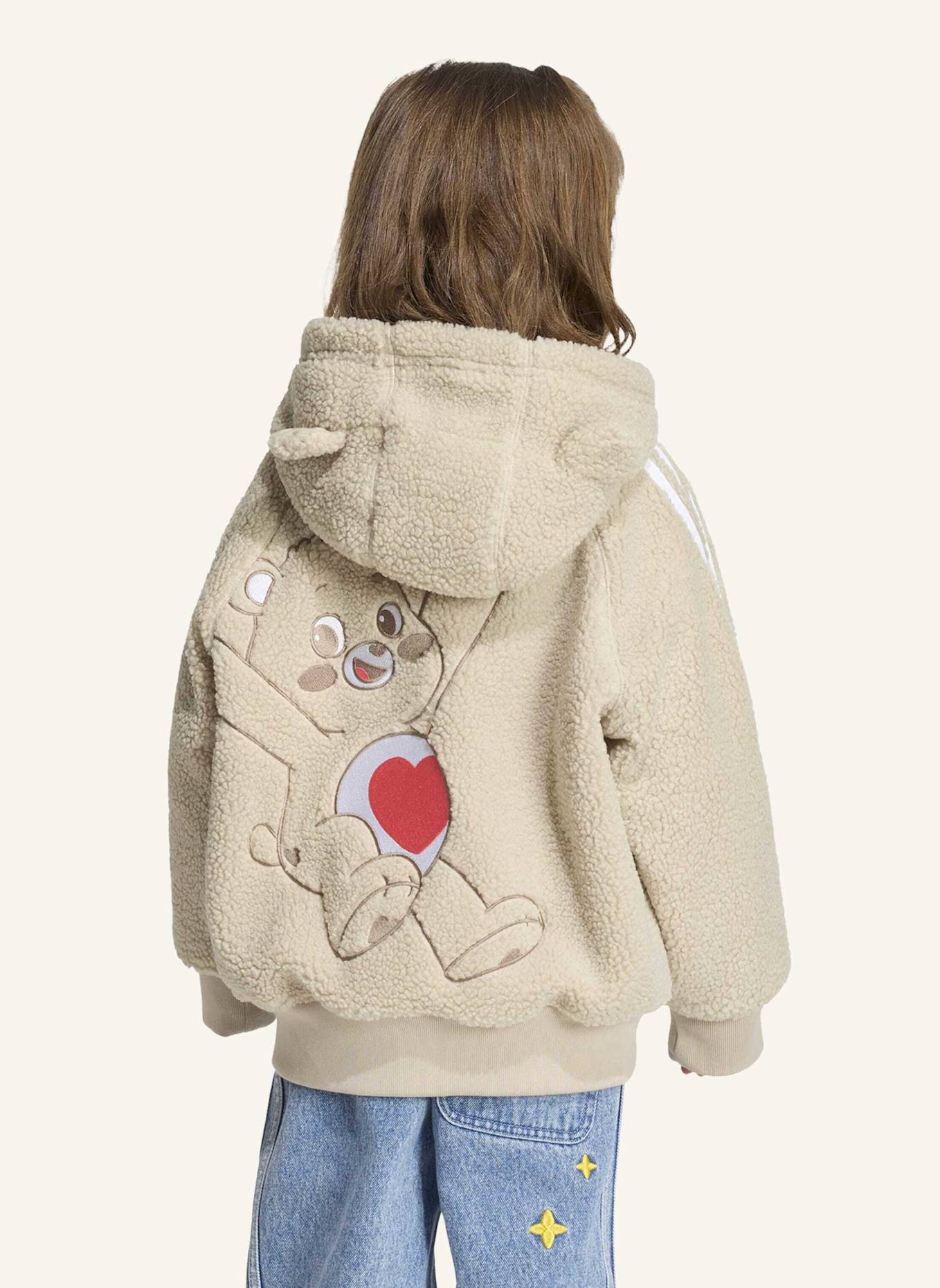 adidas Originals ADIDAS CARE BEARS SST TEDDY FLEECE TRACK TOP MIT KAPUZE: BEIGE