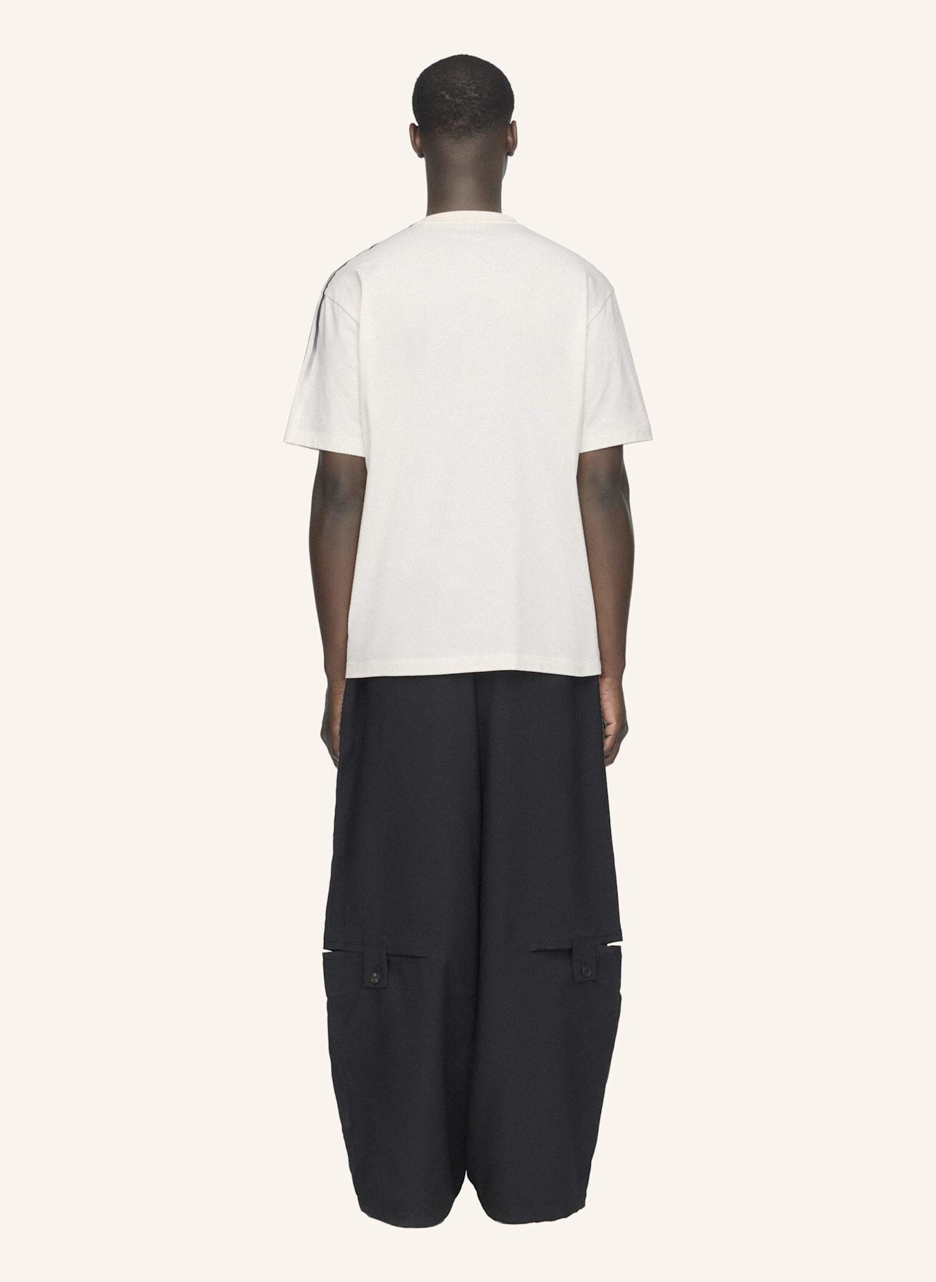 Y-3 Y-3 T-SHIRT, STREIFEN MIT FARBVERLAUF: WEISS