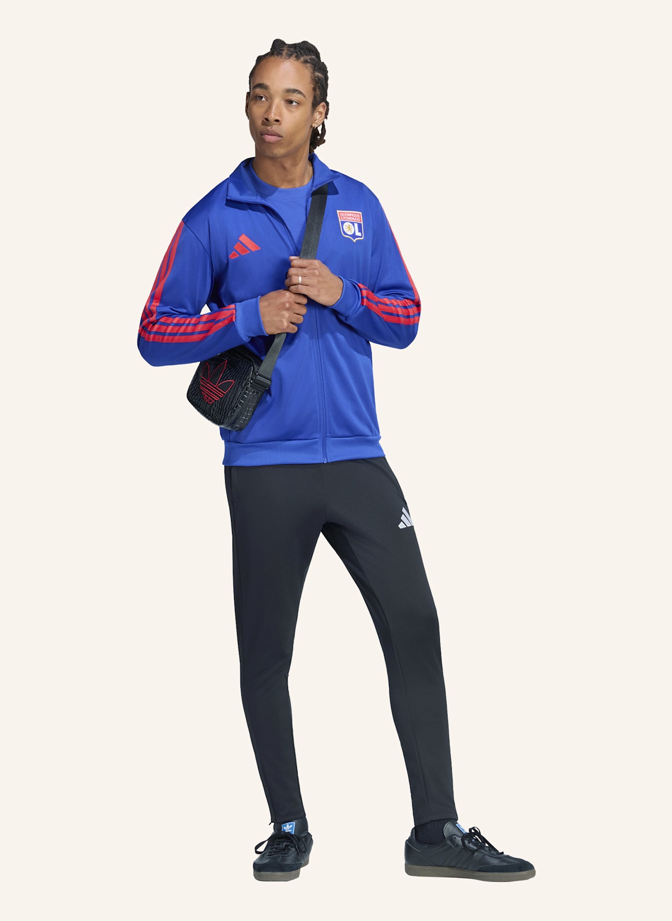 adidas OLYMPIQUE LYON DNA TRAININGSJACKE: BLAU