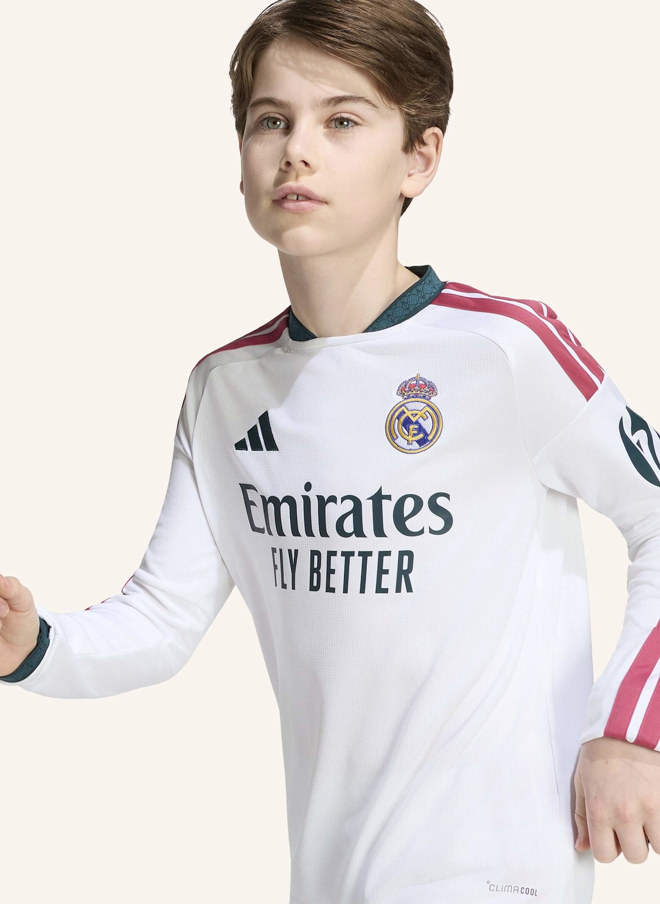 adidas REAL MADRID 26/27 KIDS HEIMTRIKOT, LANGÄRMELIG: WEISS