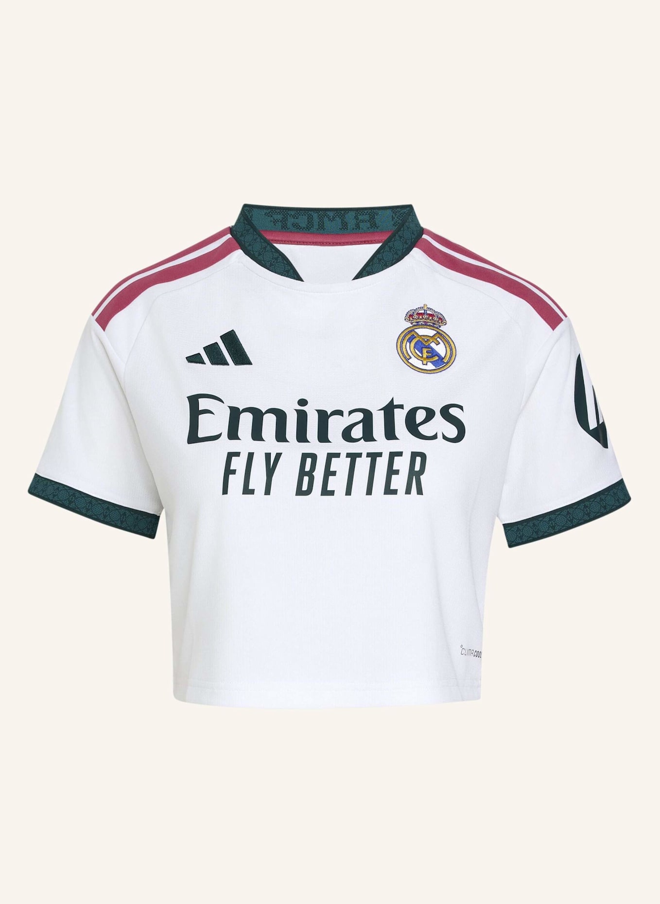 adidas REAL MADRID 26/27 CROPPED HEIMTRIKOT: WEISS