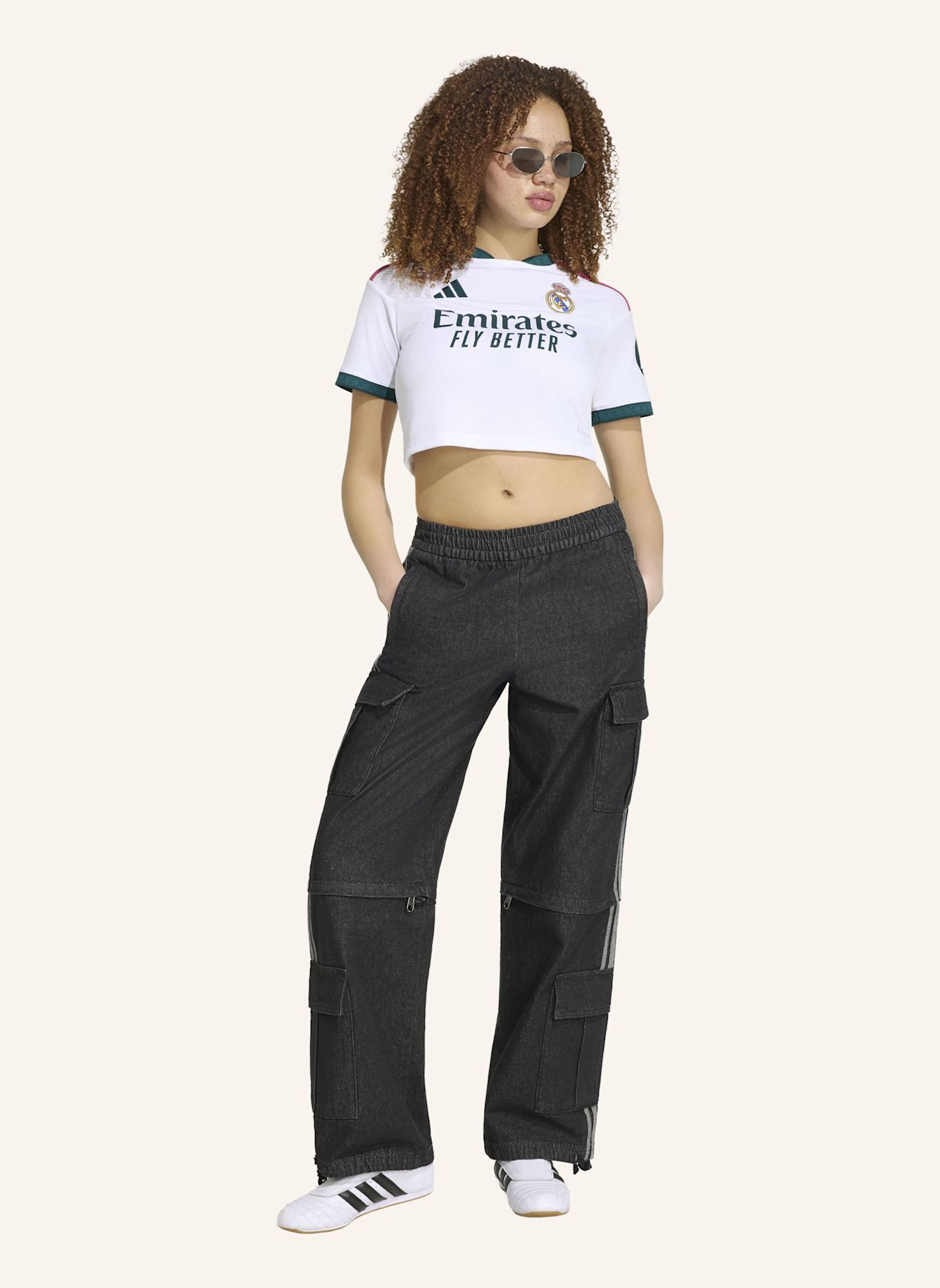 adidas REAL MADRID 26/27 CROPPED HEIMTRIKOT: WEISS