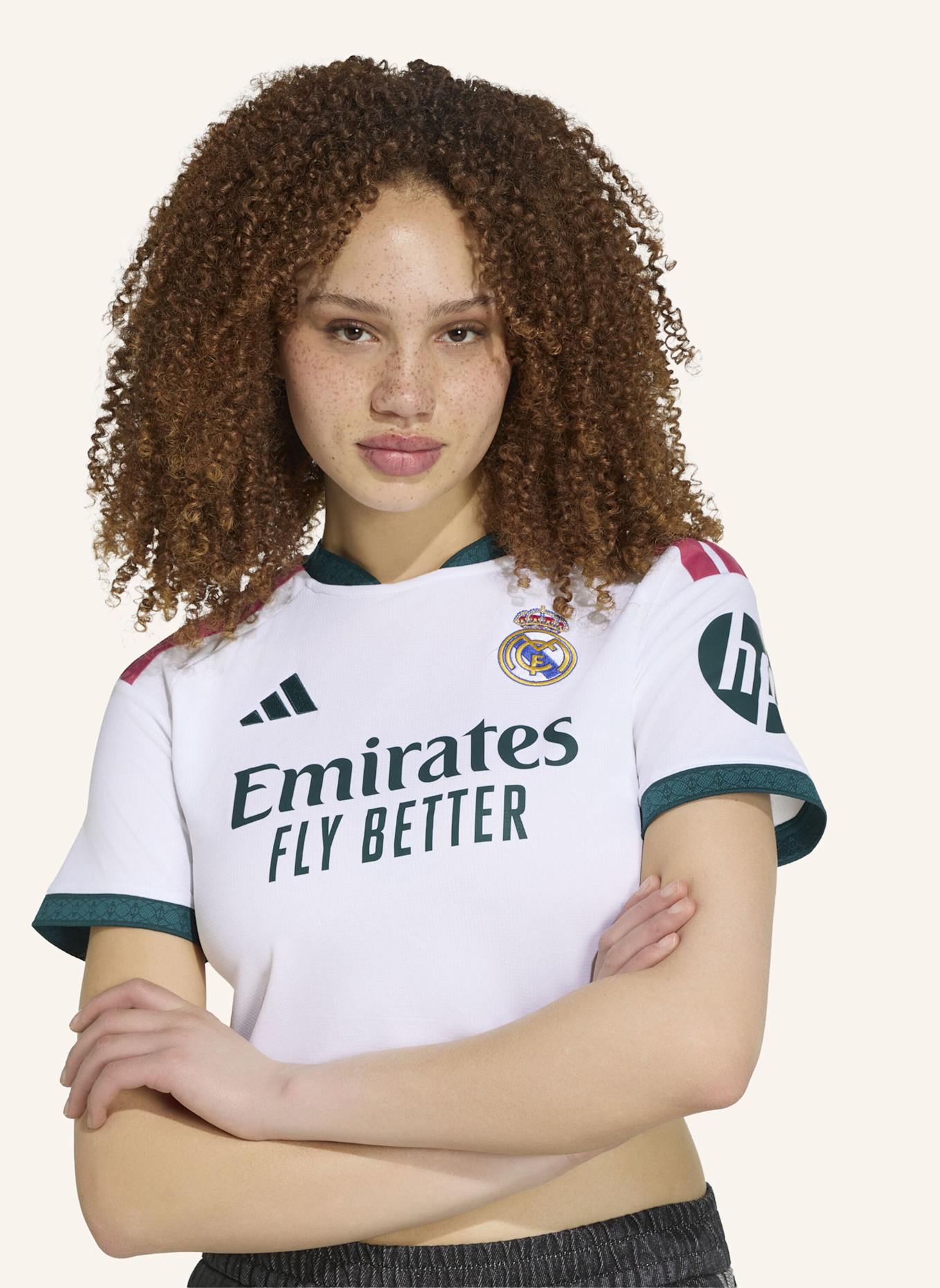 adidas REAL MADRID 26/27 CROPPED HEIMTRIKOT: WEISS