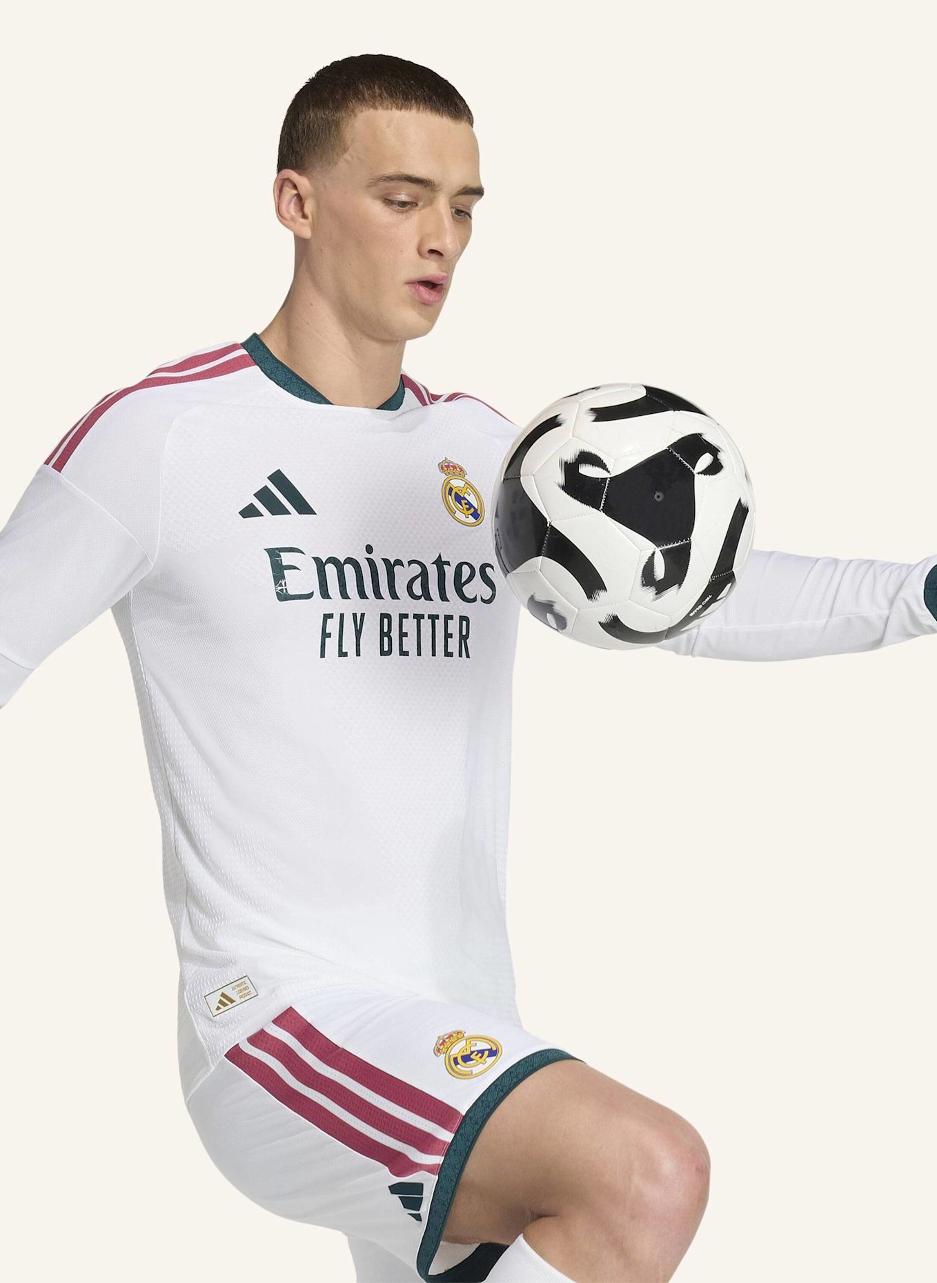 adidas REAL MADRID 26/27 AUTHENTIC HEIMTRIKOT, LANGÄRMELIG: WEISS