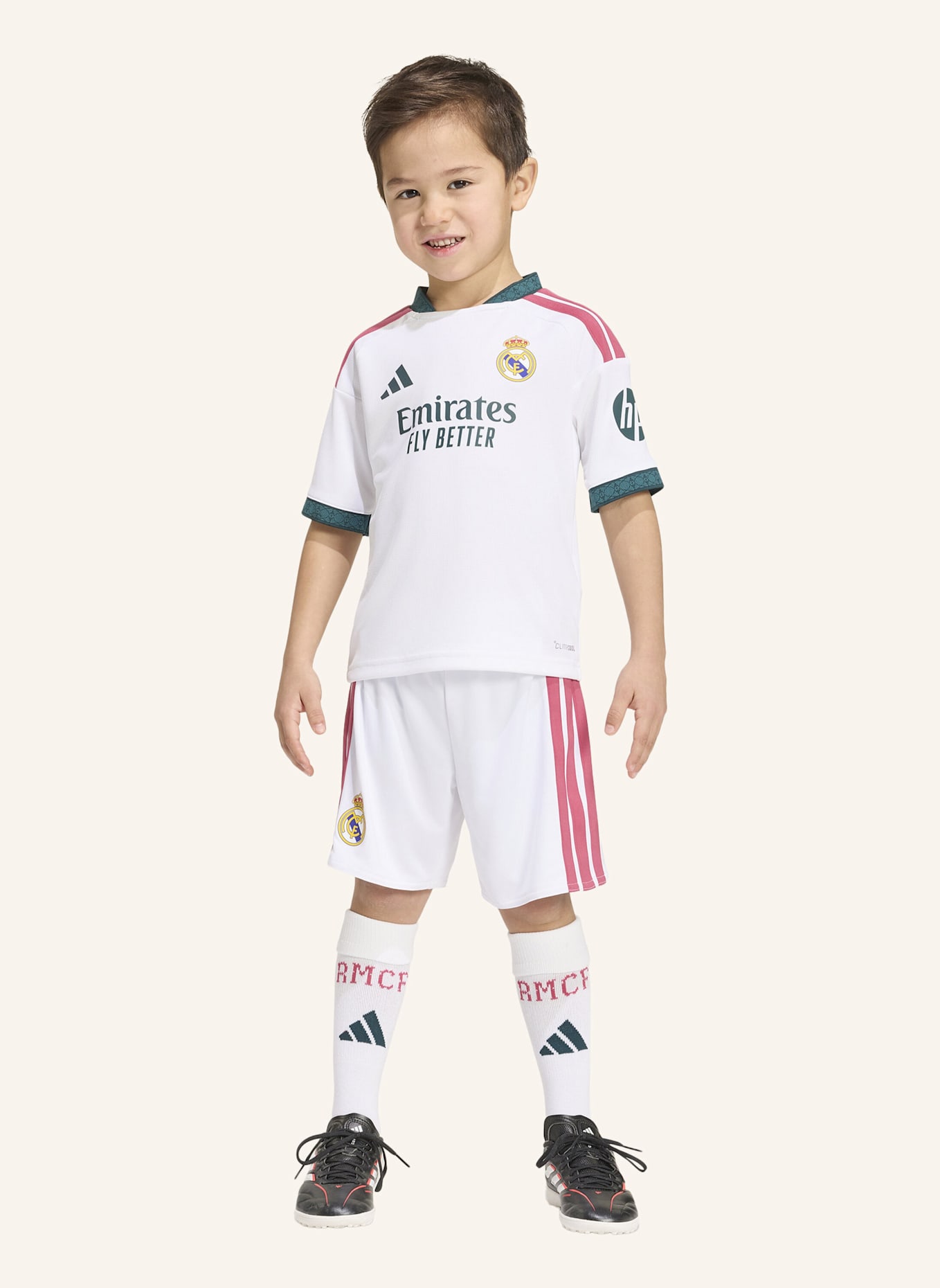 adidas REAL MADRID 26/27 KIDS HEIMSET: WEISS