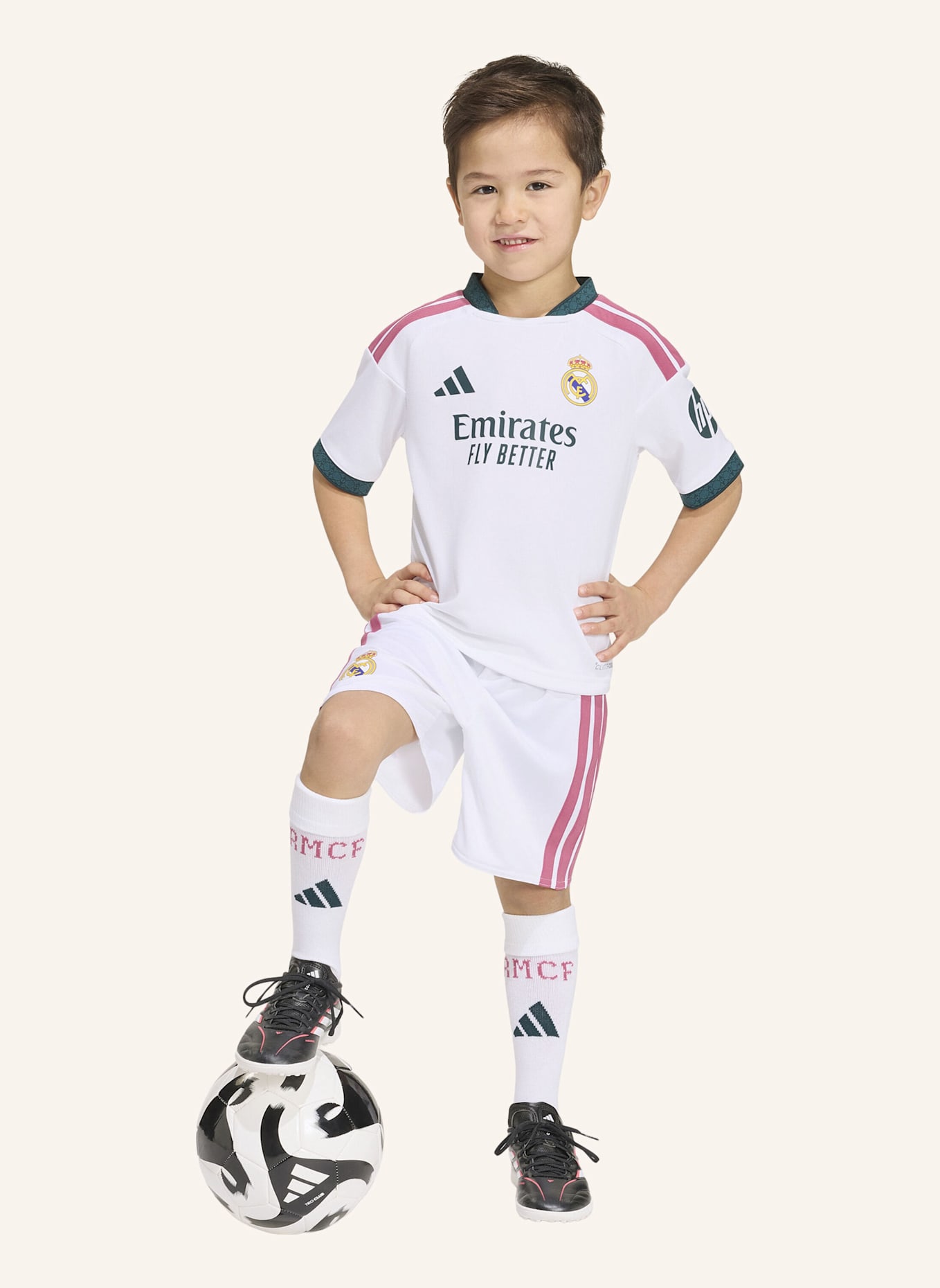adidas REAL MADRID 26/27 KIDS HEIMSET: WEISS