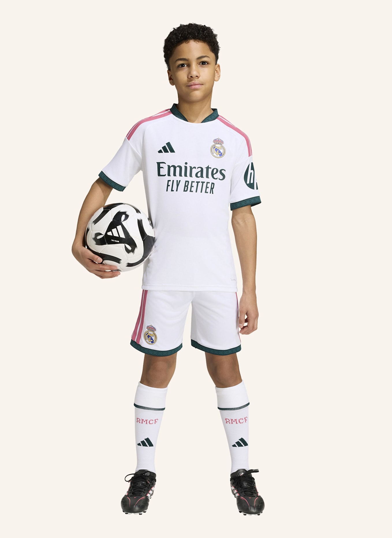 adidas REAL MADRID 26/27 KIDS HEIMAUSRÜSTUNG: WEISS
