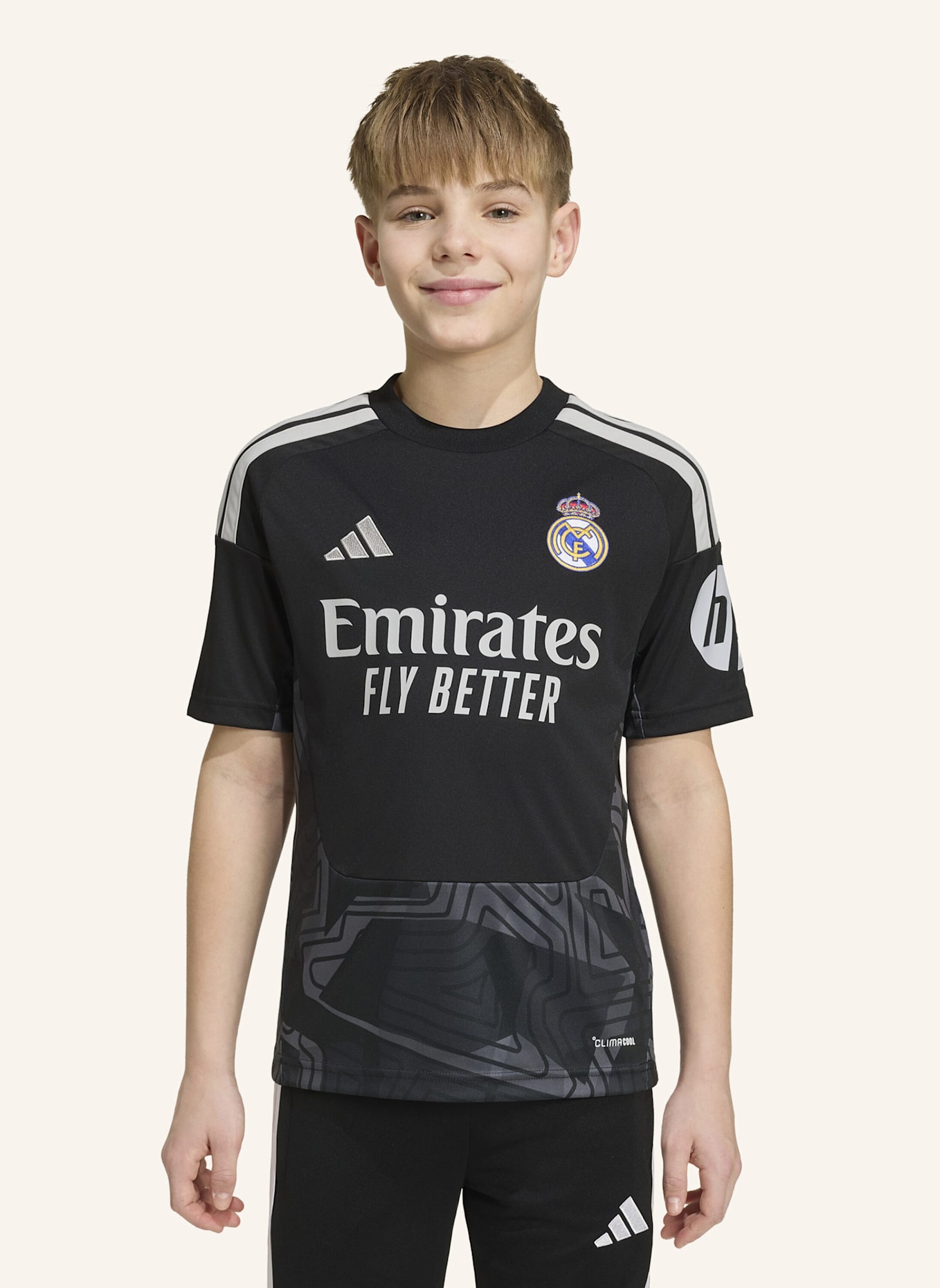adidas REAL MADRID 26/27 KIDS TORWART-HEIMTRIKOT: SCHWARZ