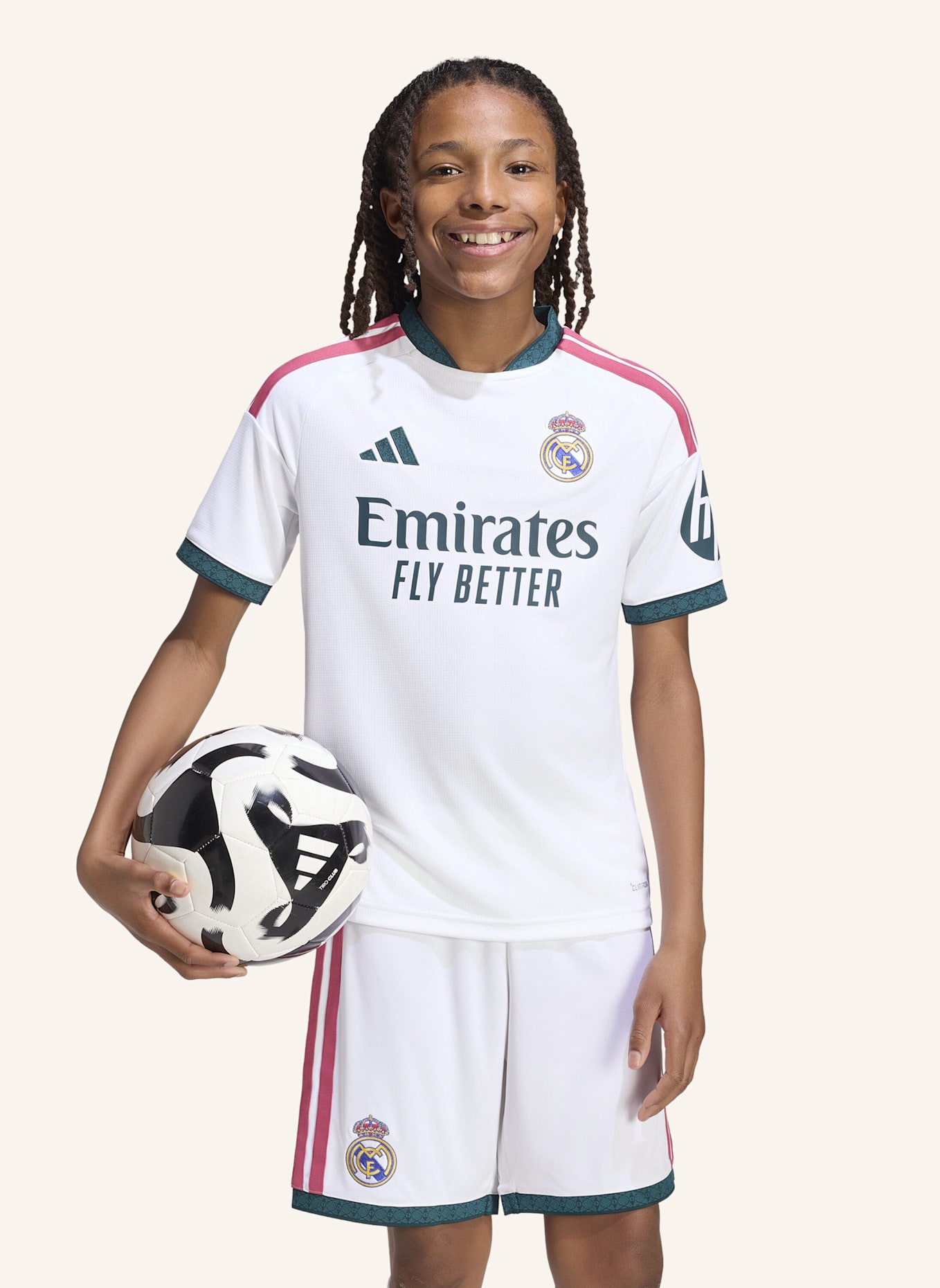 adidas REAL MADRID 26/27 KIDS HEIMTRIKOT: WEISS