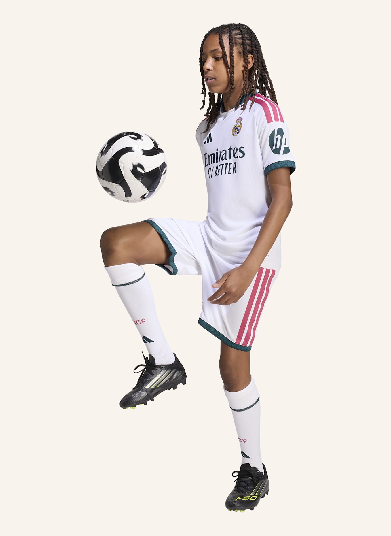 adidas REAL MADRID 26/27 KIDS HEIMTRIKOT: WEISS