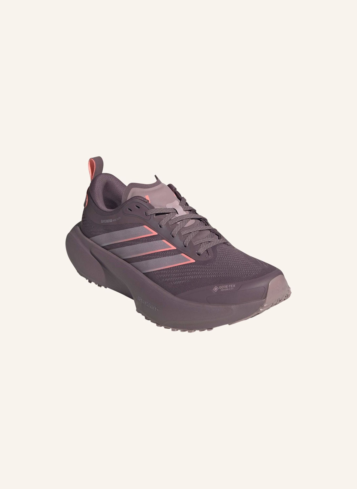 adidas SUPERNOVA RISE 3 GTX LAUFSCHUH: BRAUN/ LILA/ ROT